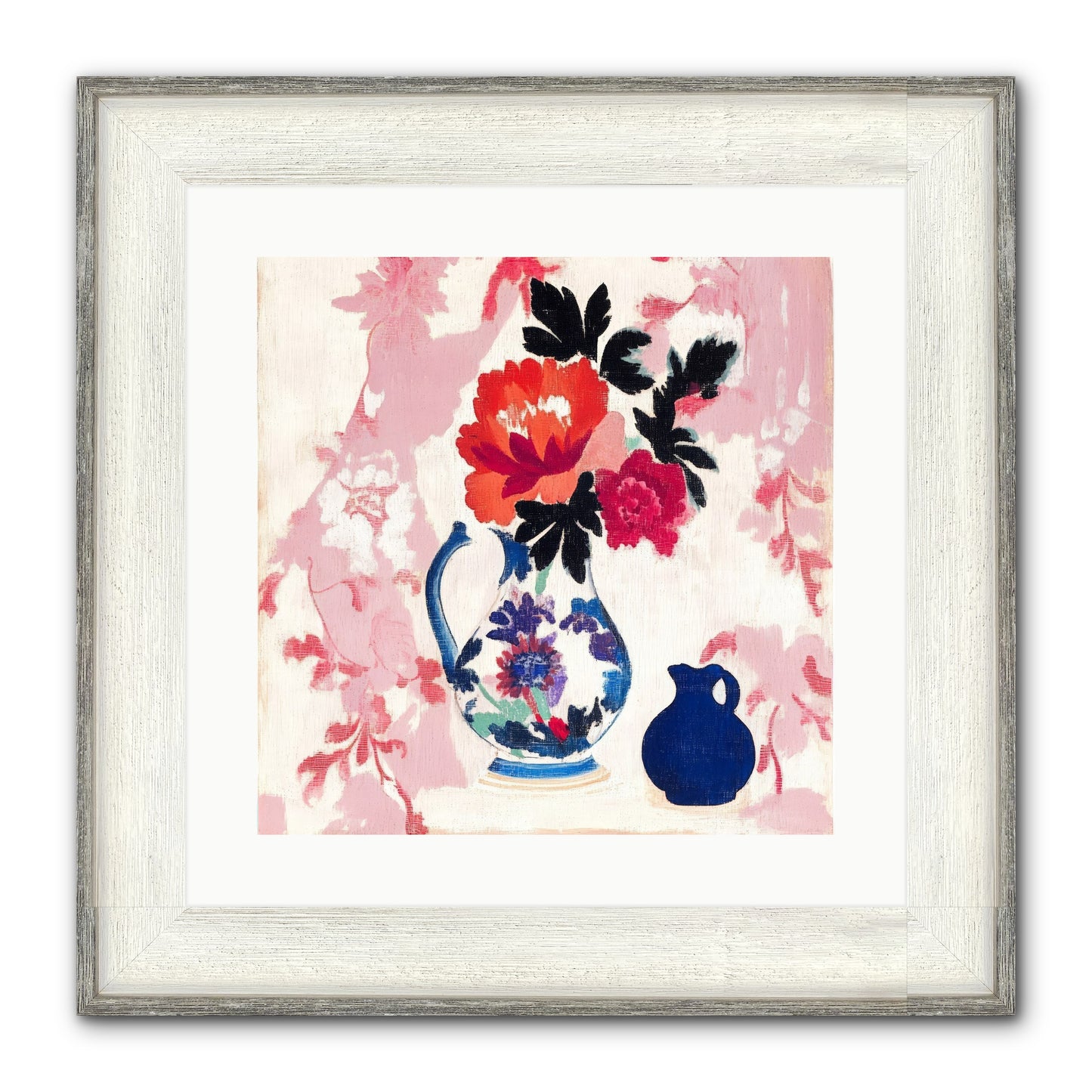 Field & Flora Framed Print - Driftwood White 16x16