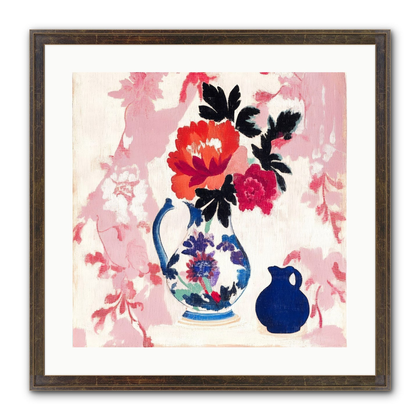 Field & Flora Framed Print - Slimwoods Black/Gold 20x20