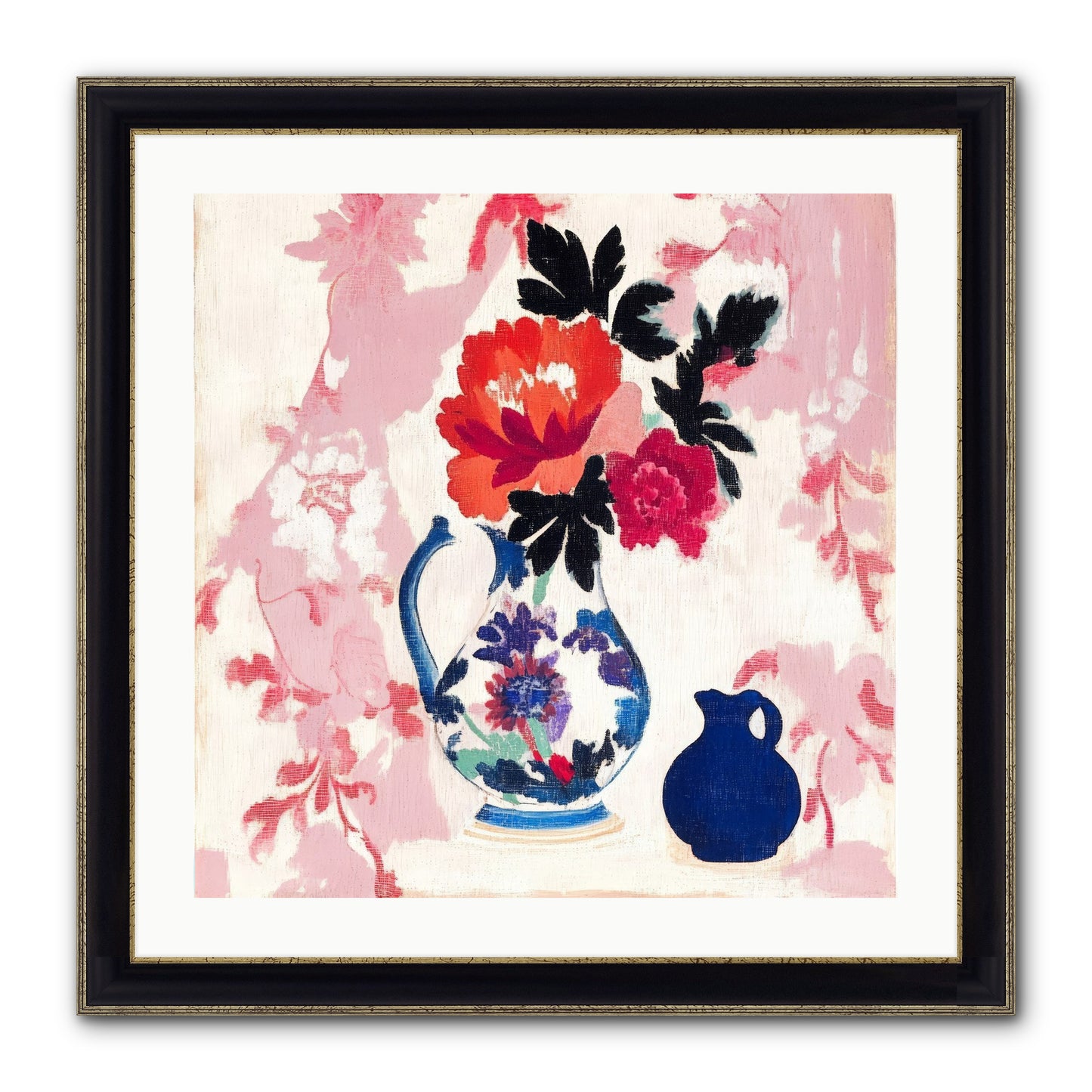 Field & Flora Framed Print - Black & Gold 24x24