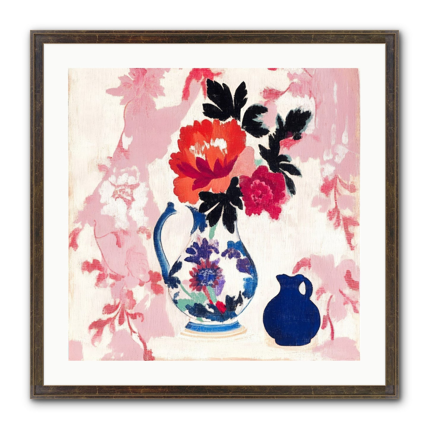 Field & Flora Framed Print - Slimwoods Black/Gold 24x24