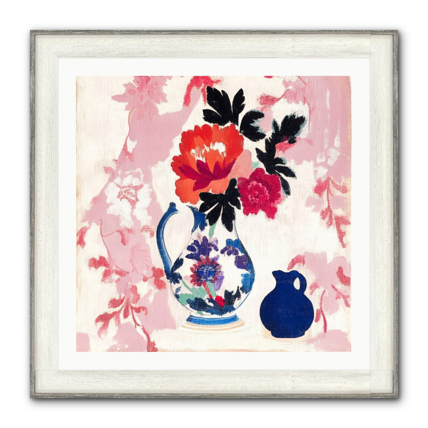Field & Flora Framed Print - Driftwood White 30x30