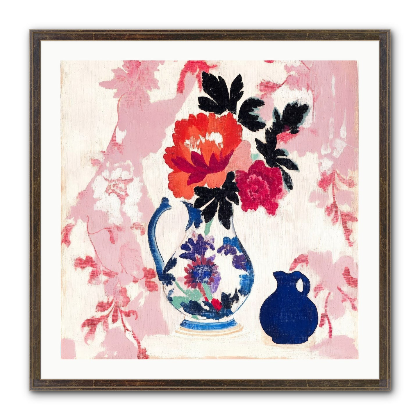 Field & Flora Framed Print - Slimwoods Black/Gold 30x30