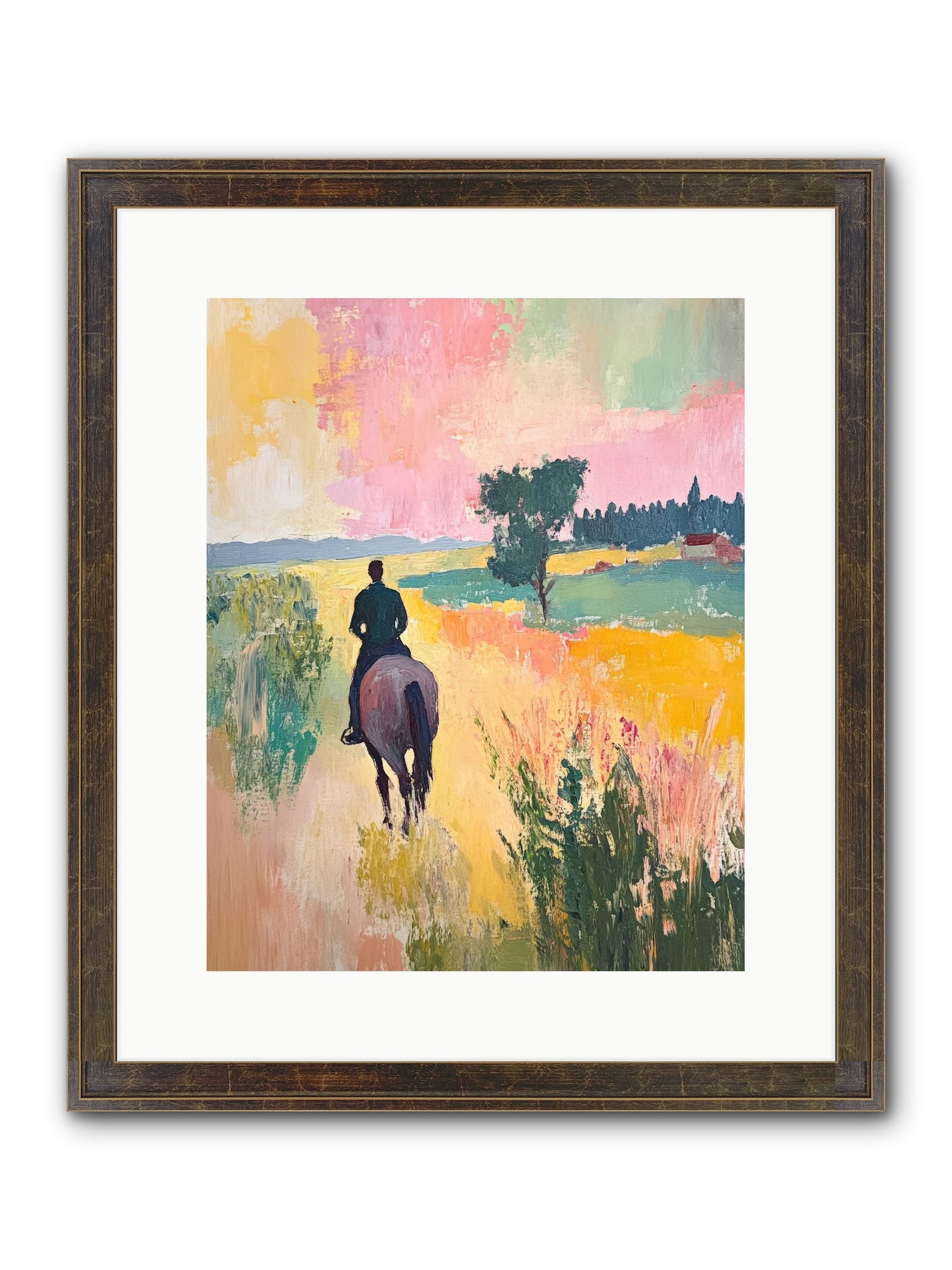 Field Light Framed Print - Slimwoods Black/Gold 12x15
