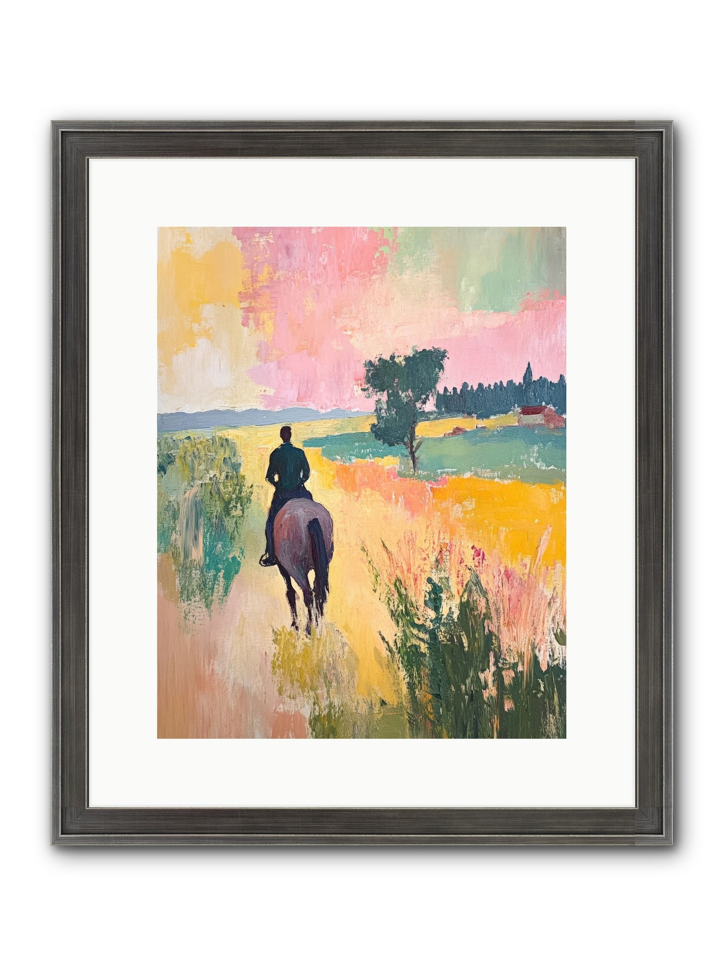 Field Light Framed Print - Slimwoods Black/Silver 12x15