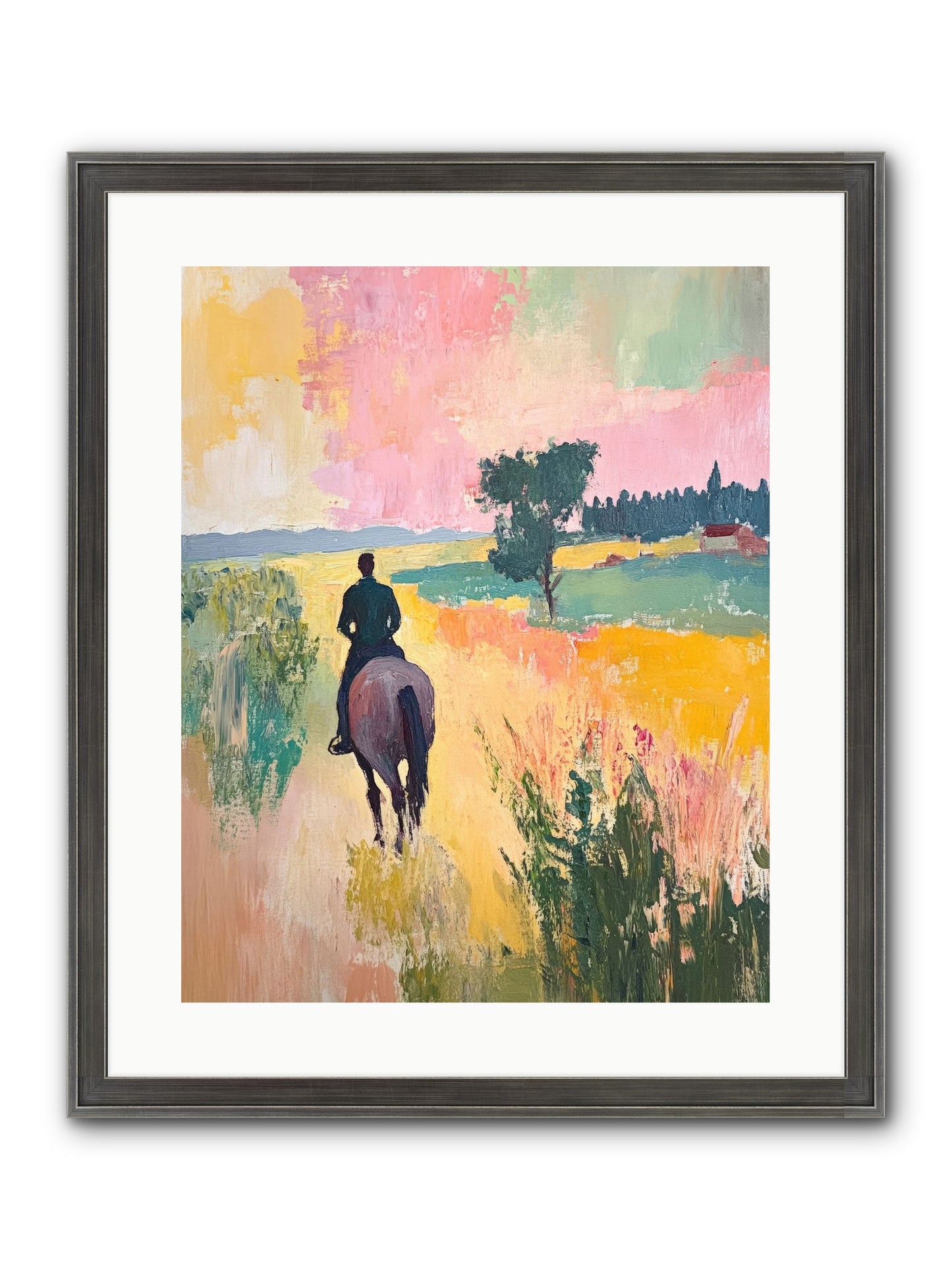 Field Light Framed Print - Slimwoods Black/Silver 16x20