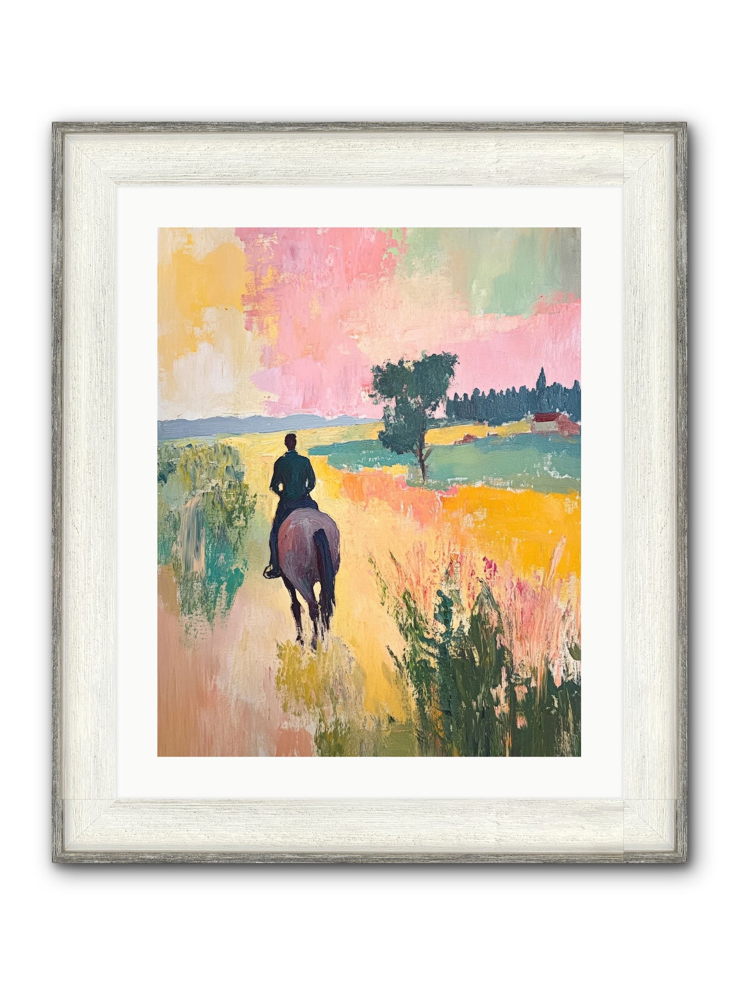 Field Light Framed Print - Driftwood White 20x25
