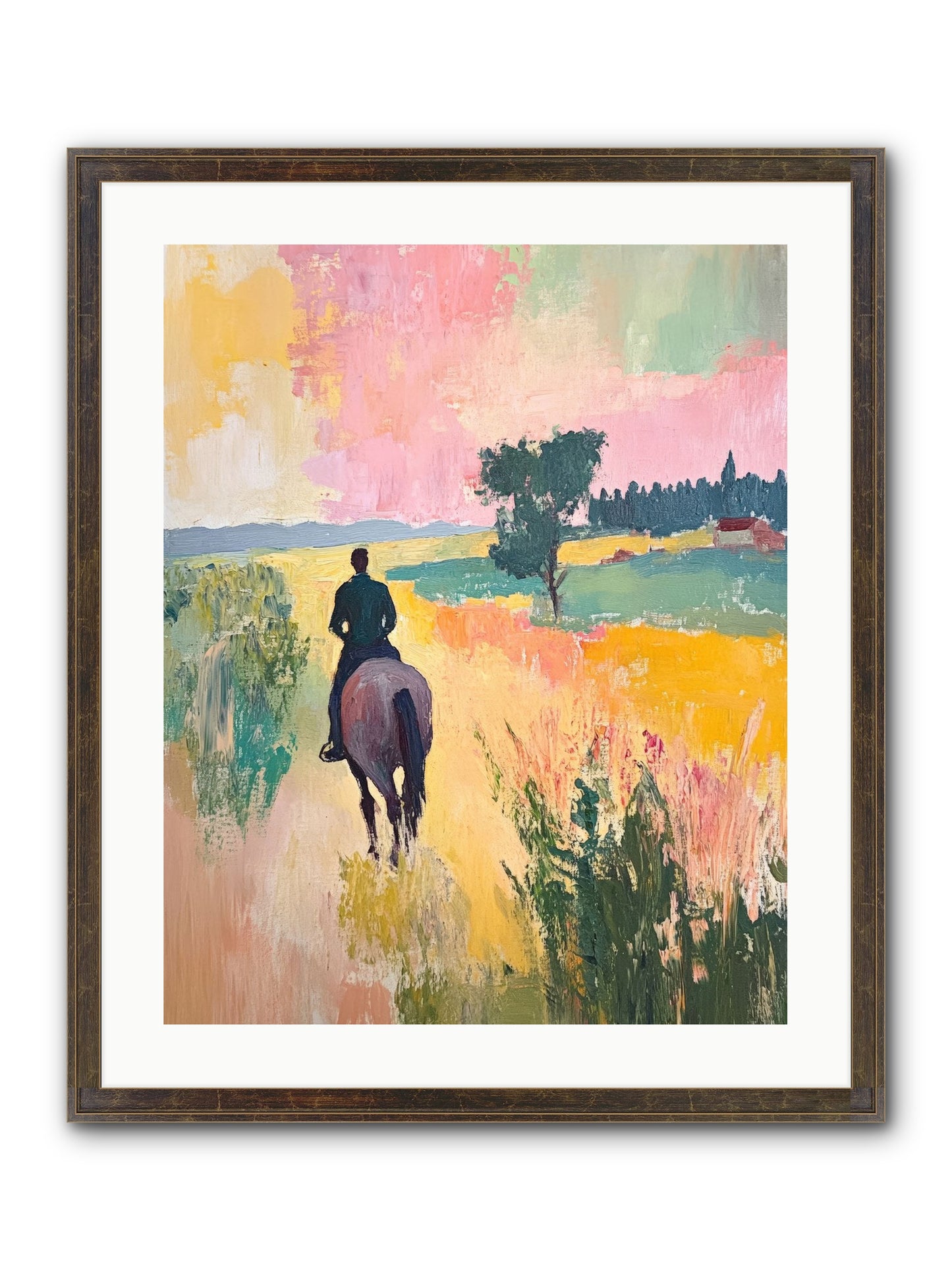 Field Light Framed Print - Slimwoods Black/Gold 20x25