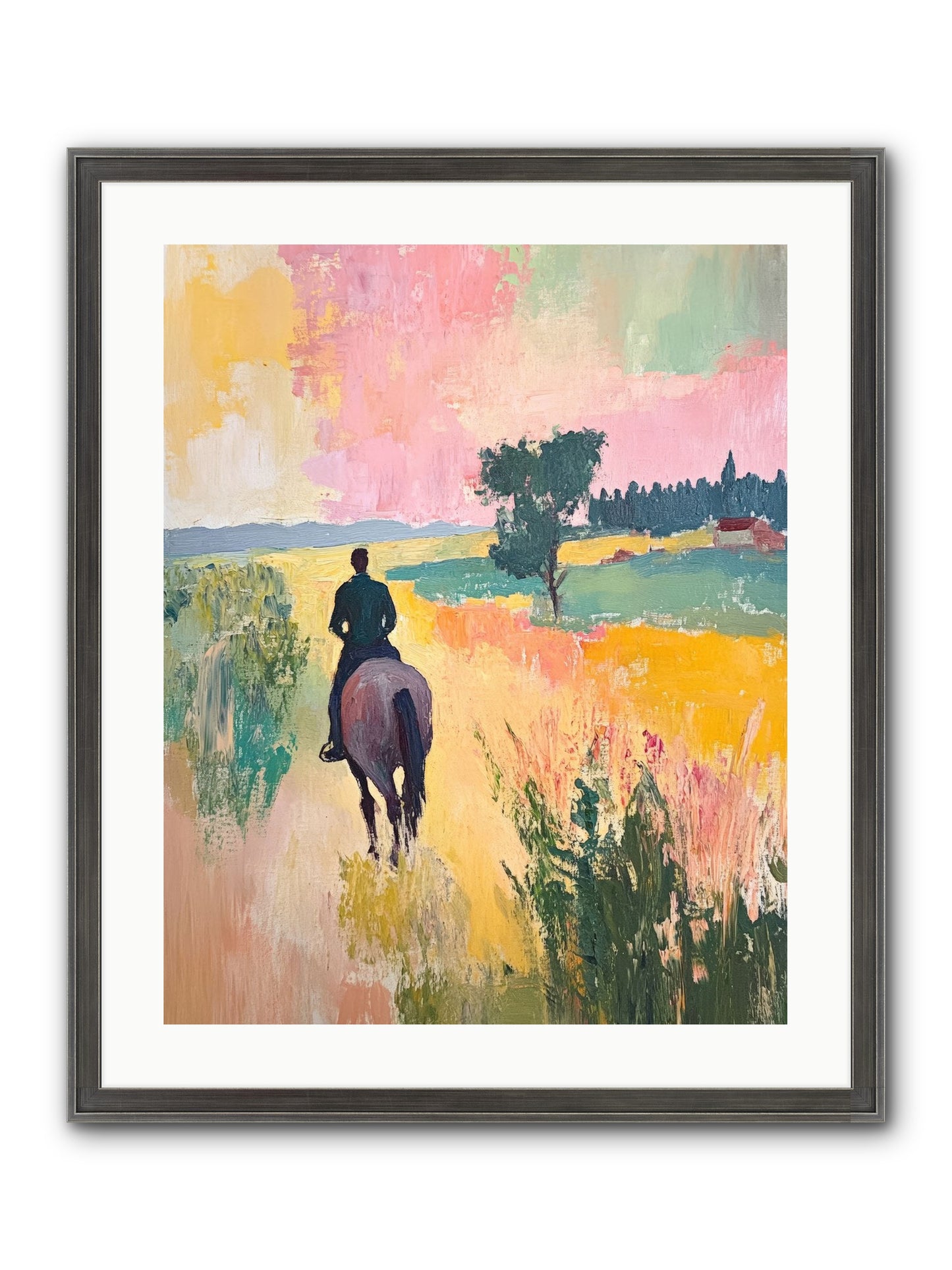 Field Light Framed Print - Slimwoods Black/Silver 20x25
