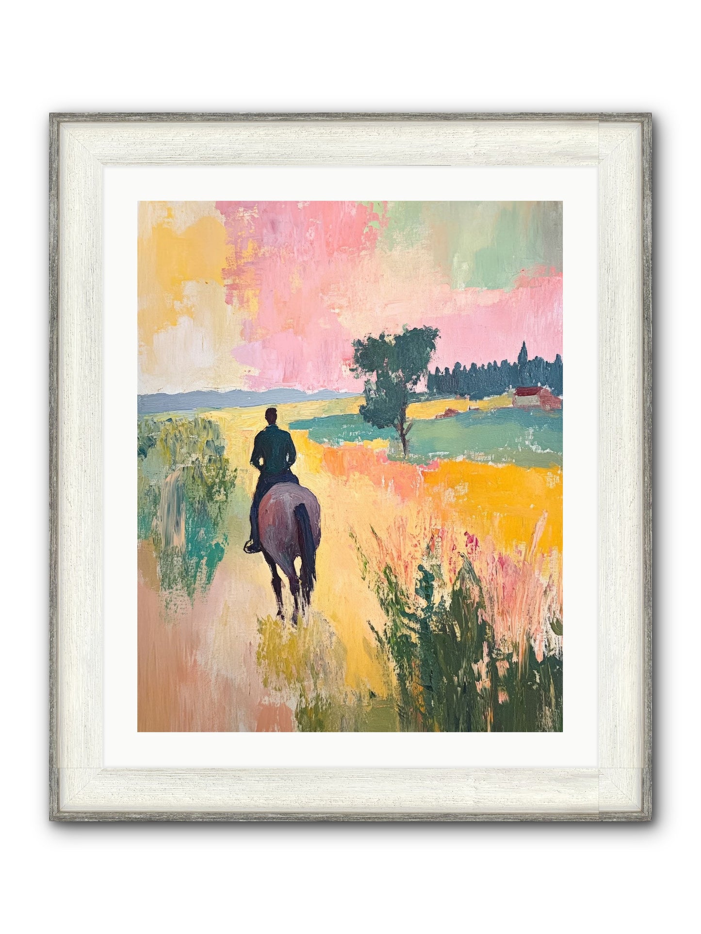 Field Light Framed Print - Driftwood White 24x30