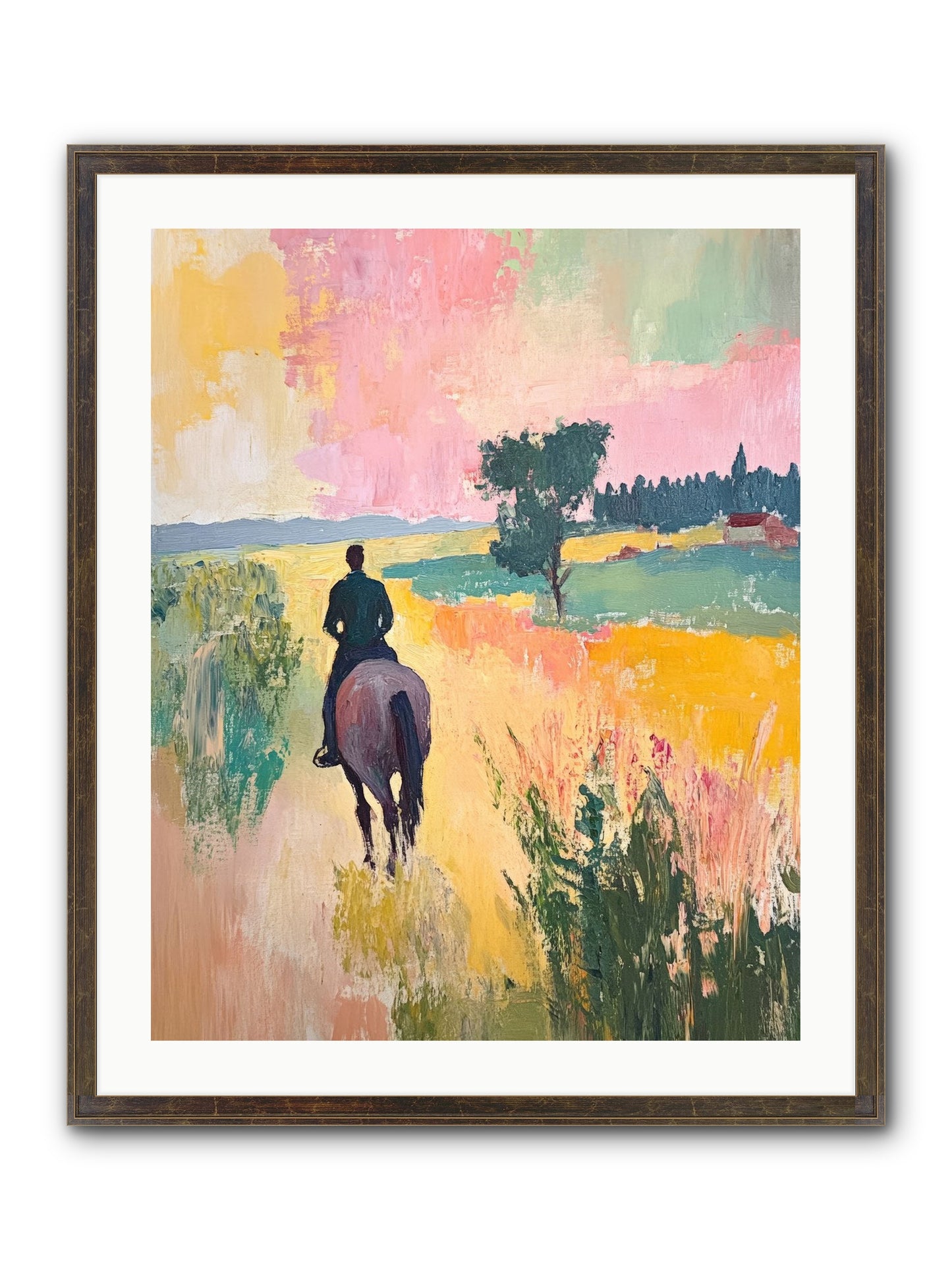 Field Light Framed Print - Slimwoods Black/Gold 24x30