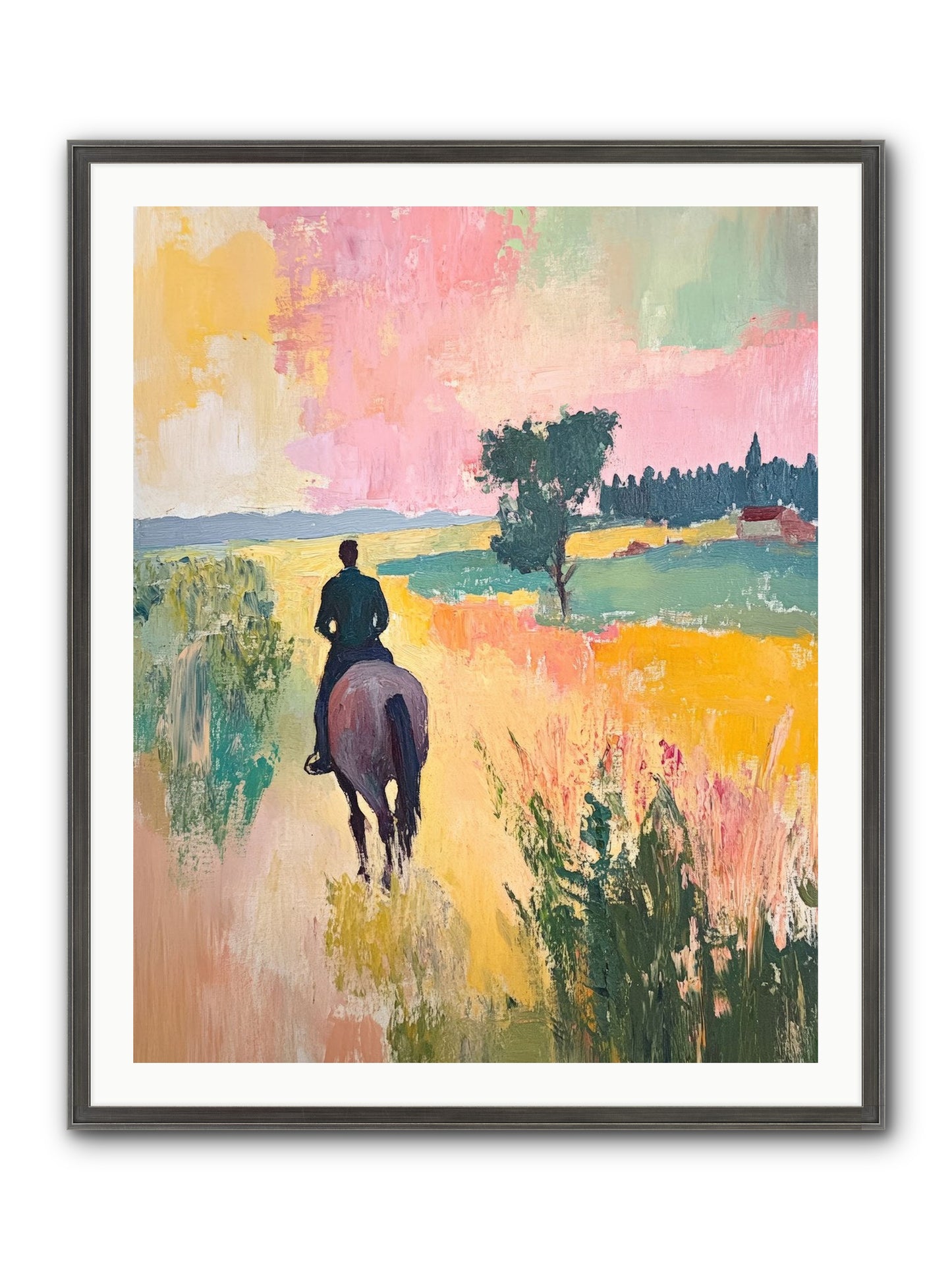 Field Light Framed Print - Slimwoods Black/Silver 32x40