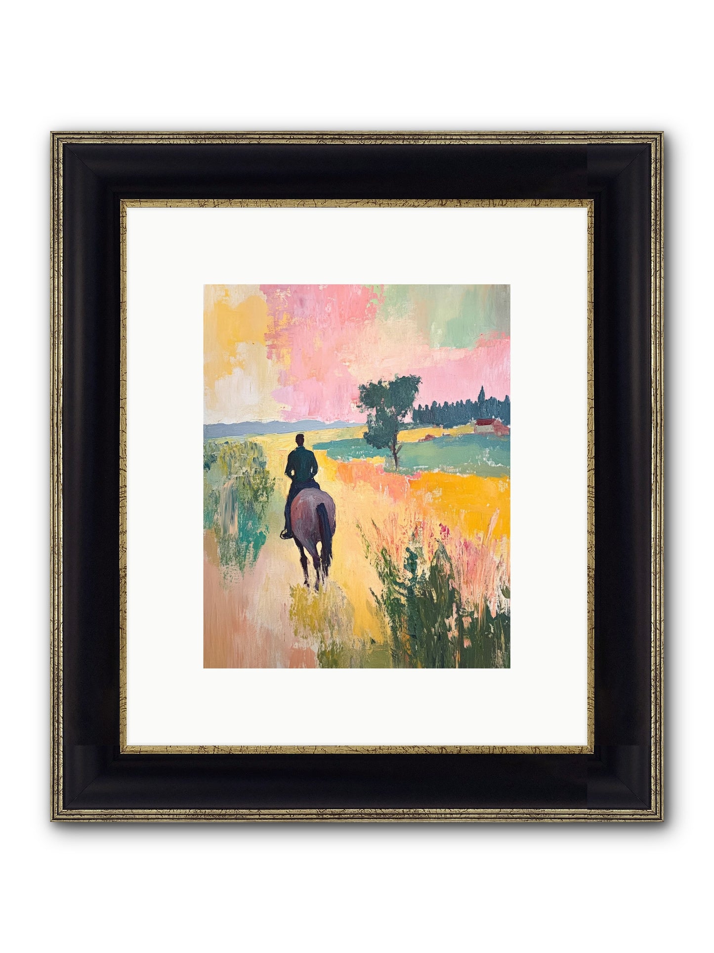 Field Light Framed Print - Black & Gold 8x10