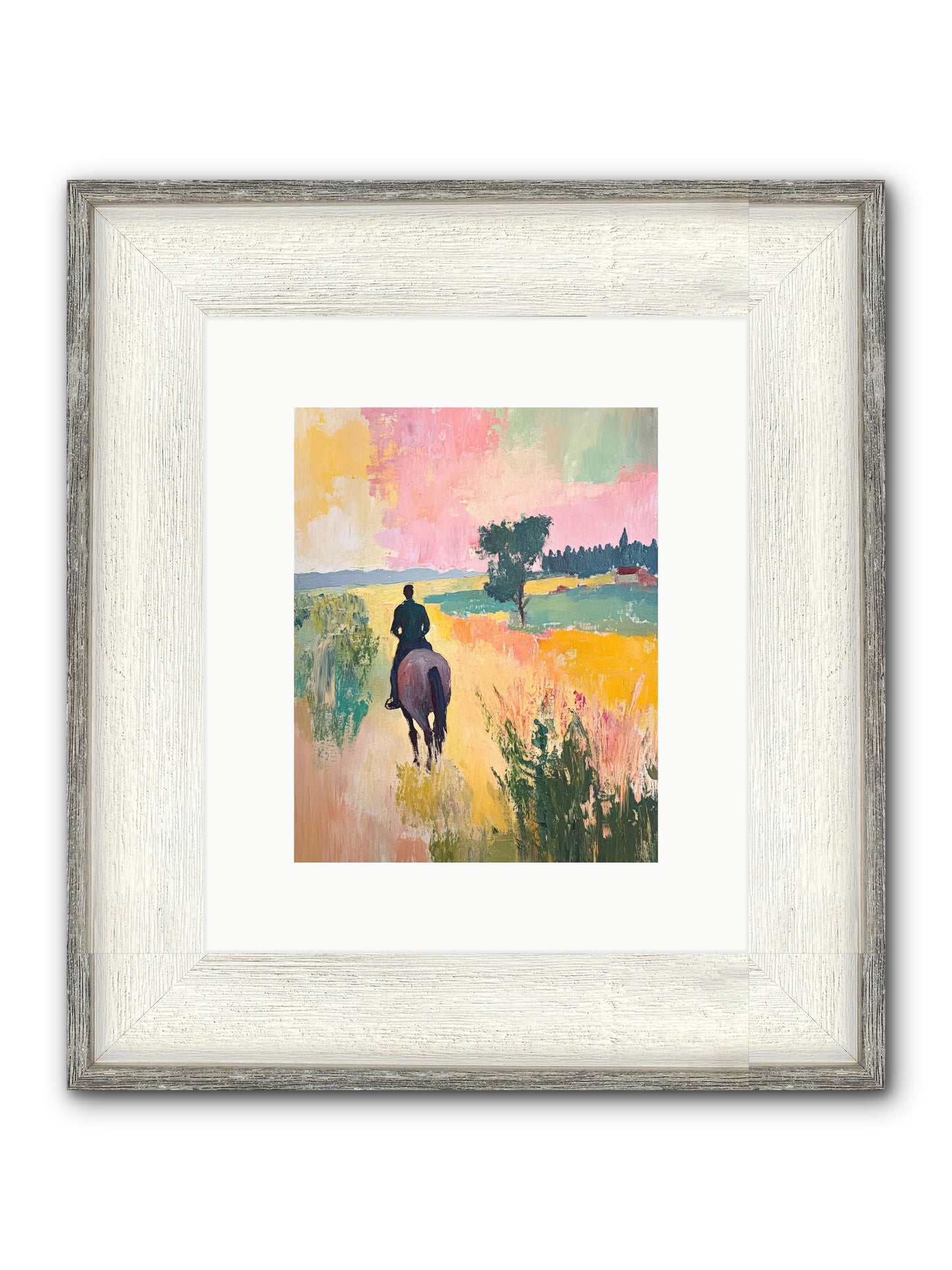 Field Light Framed Print - Driftwood White 8x10