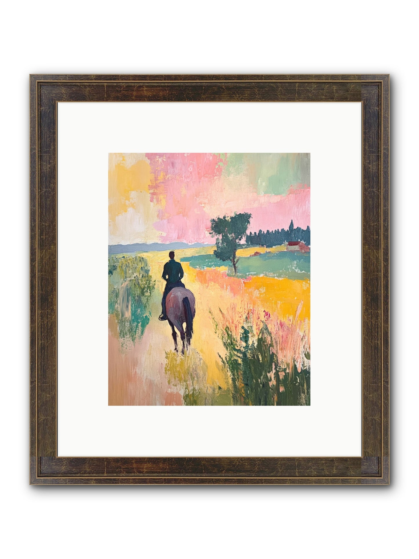 Field Light Framed Print - Slimwoods Black/Gold 8x10