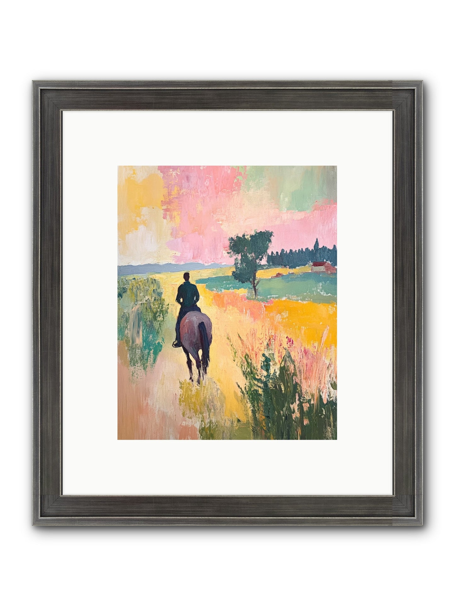 Field Light Framed Print - Slimwoods Black/Silver 8x10