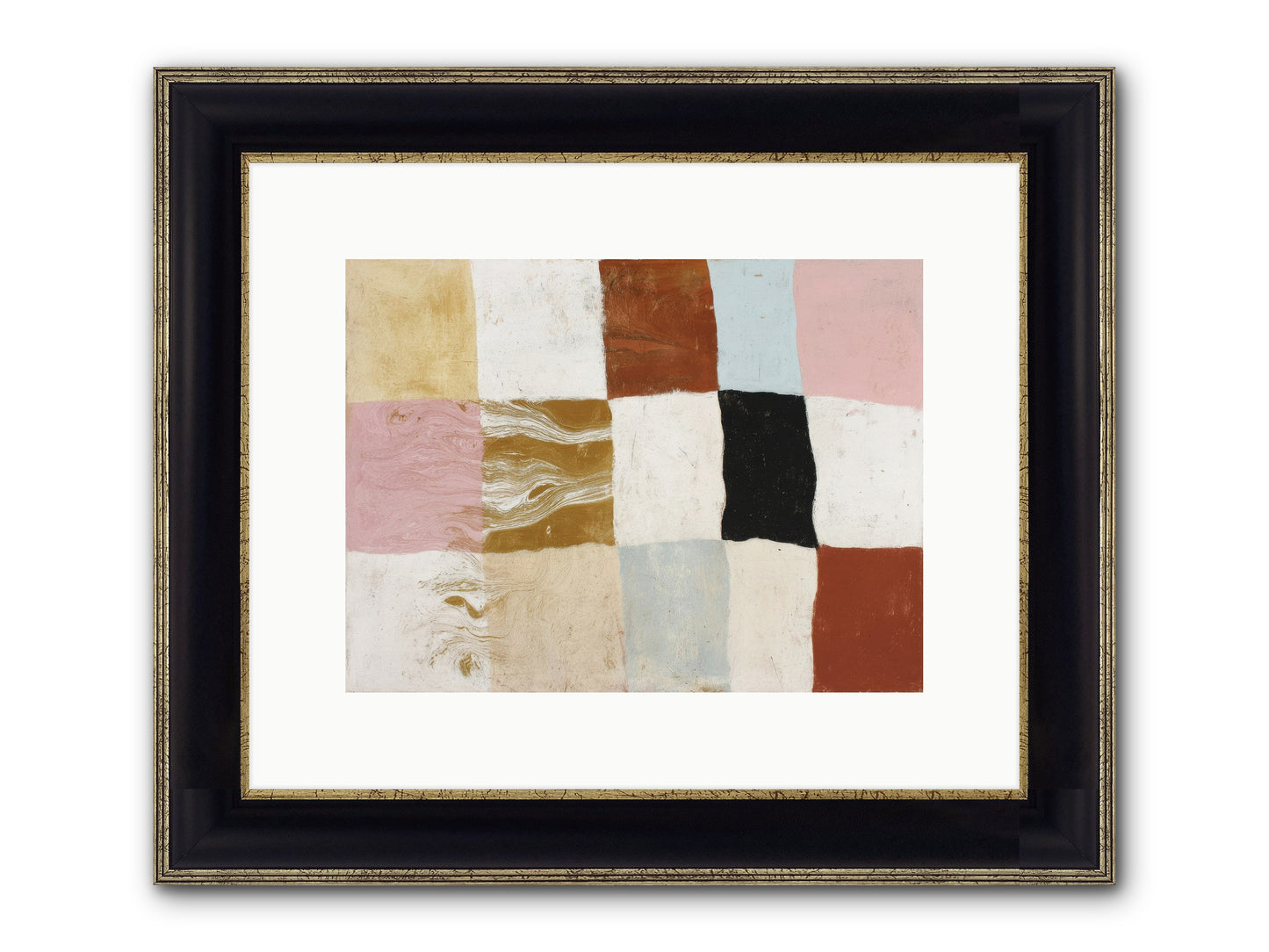 Field No.1 Framed Print - Black & Gold 12x9