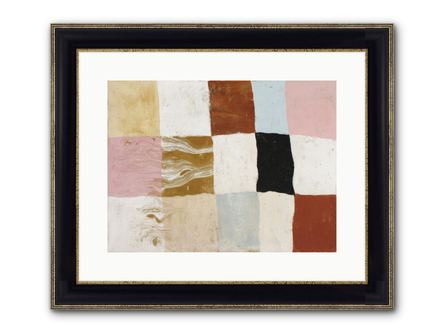 Field No.1 Framed Print - Black & Gold 16x12