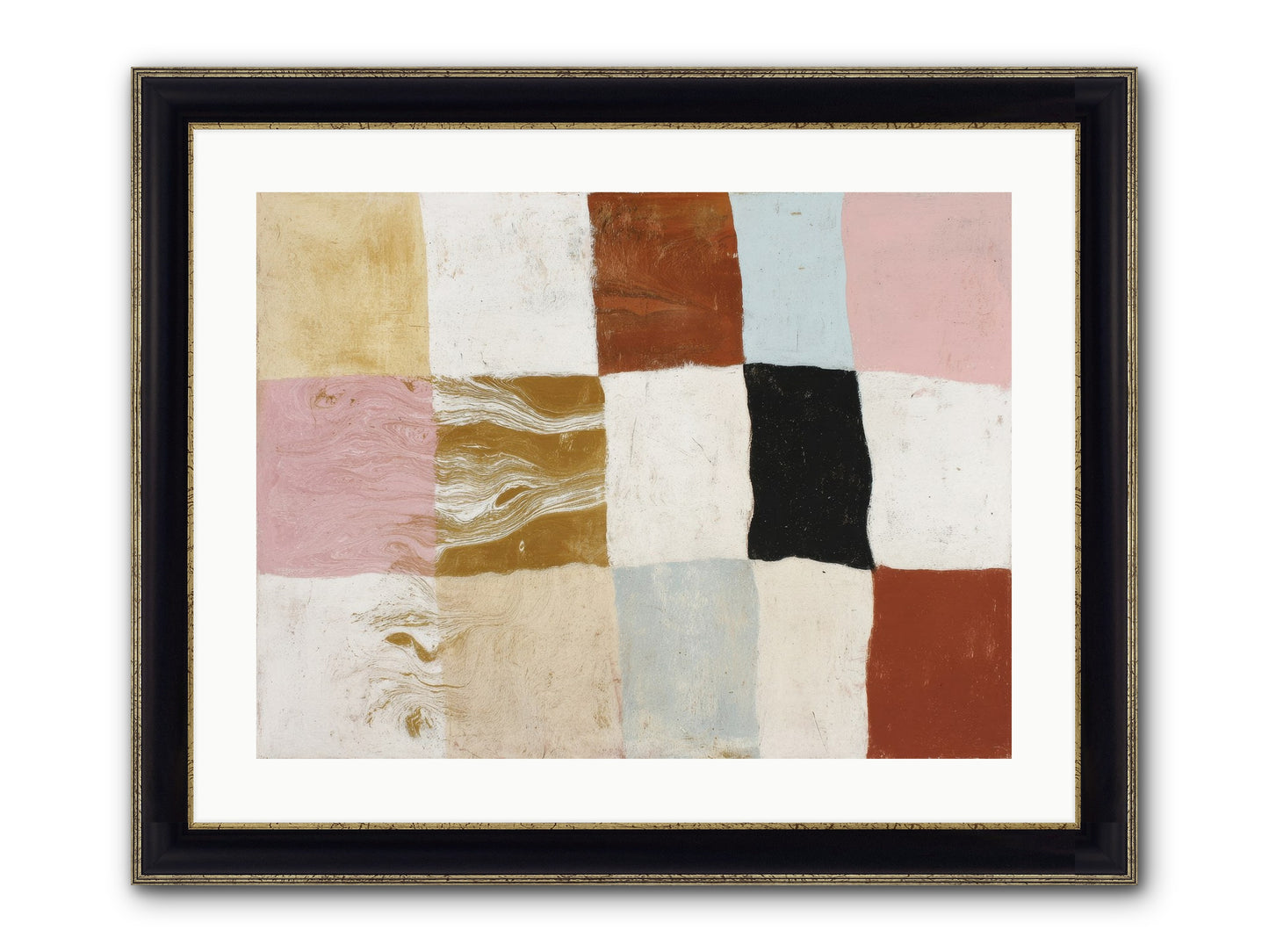 Field No.1 Framed Print - Black & Gold 24x18