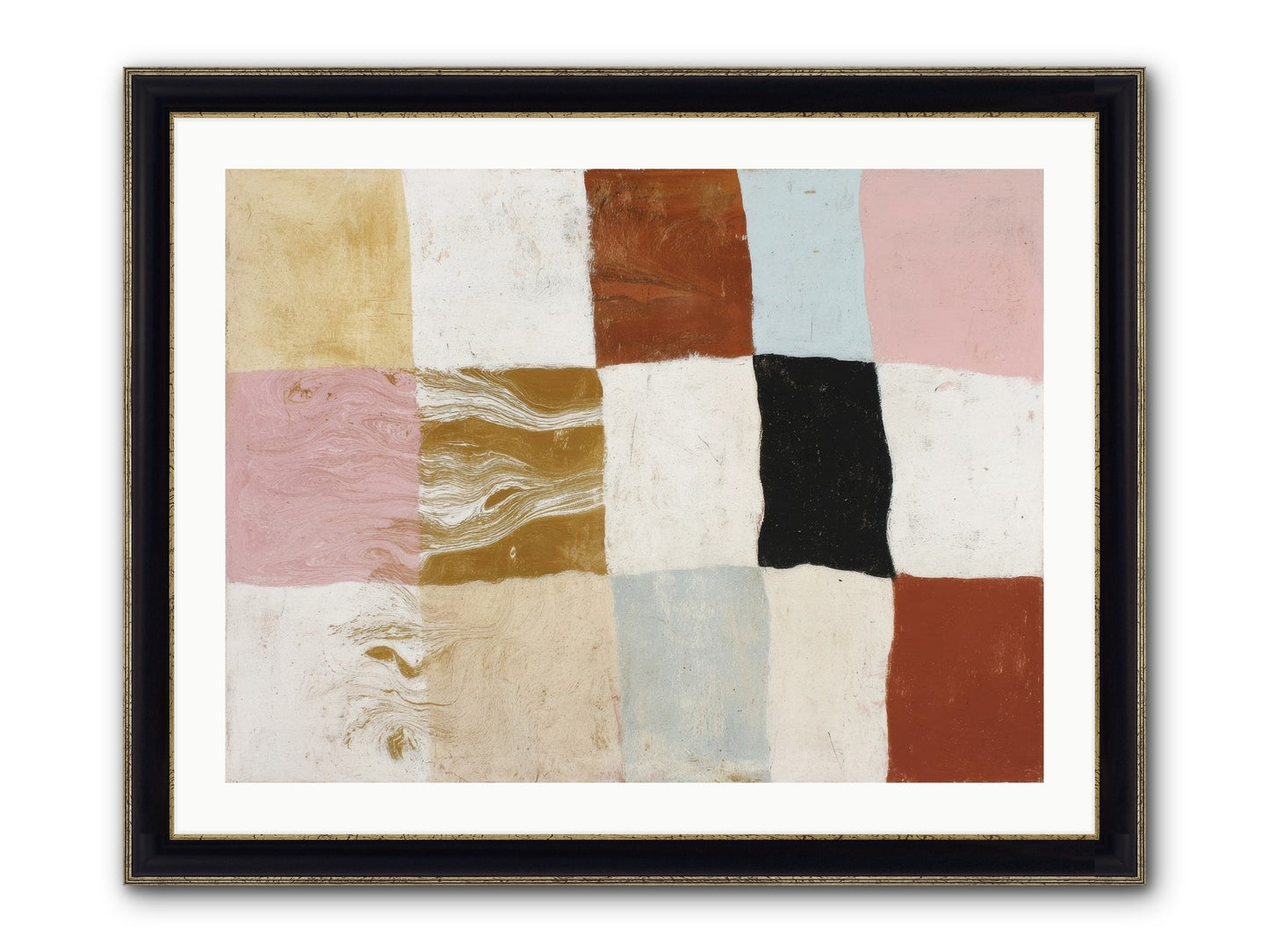 Field No.1 Framed Print - Black & Gold 32x24