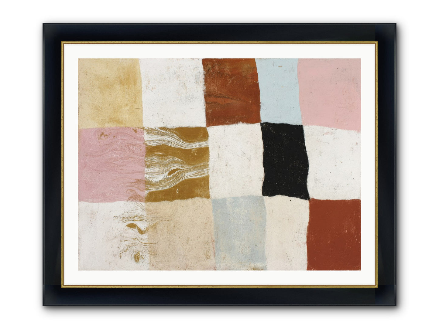 Field No.1 Framed Print - Wide Black w/Gold 40x30