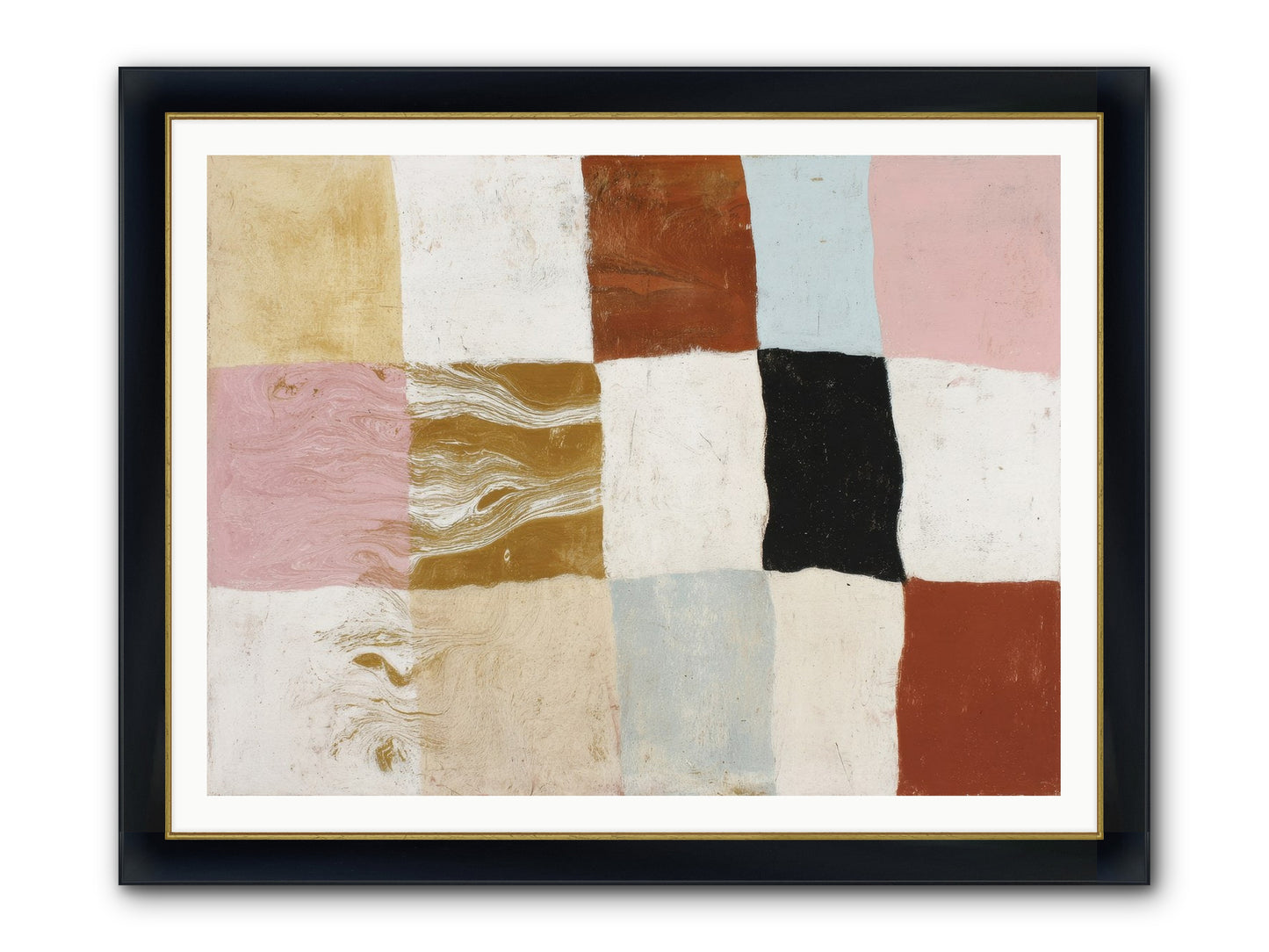 Field No.1 Framed Print - Wide Black w/Gold 48x36