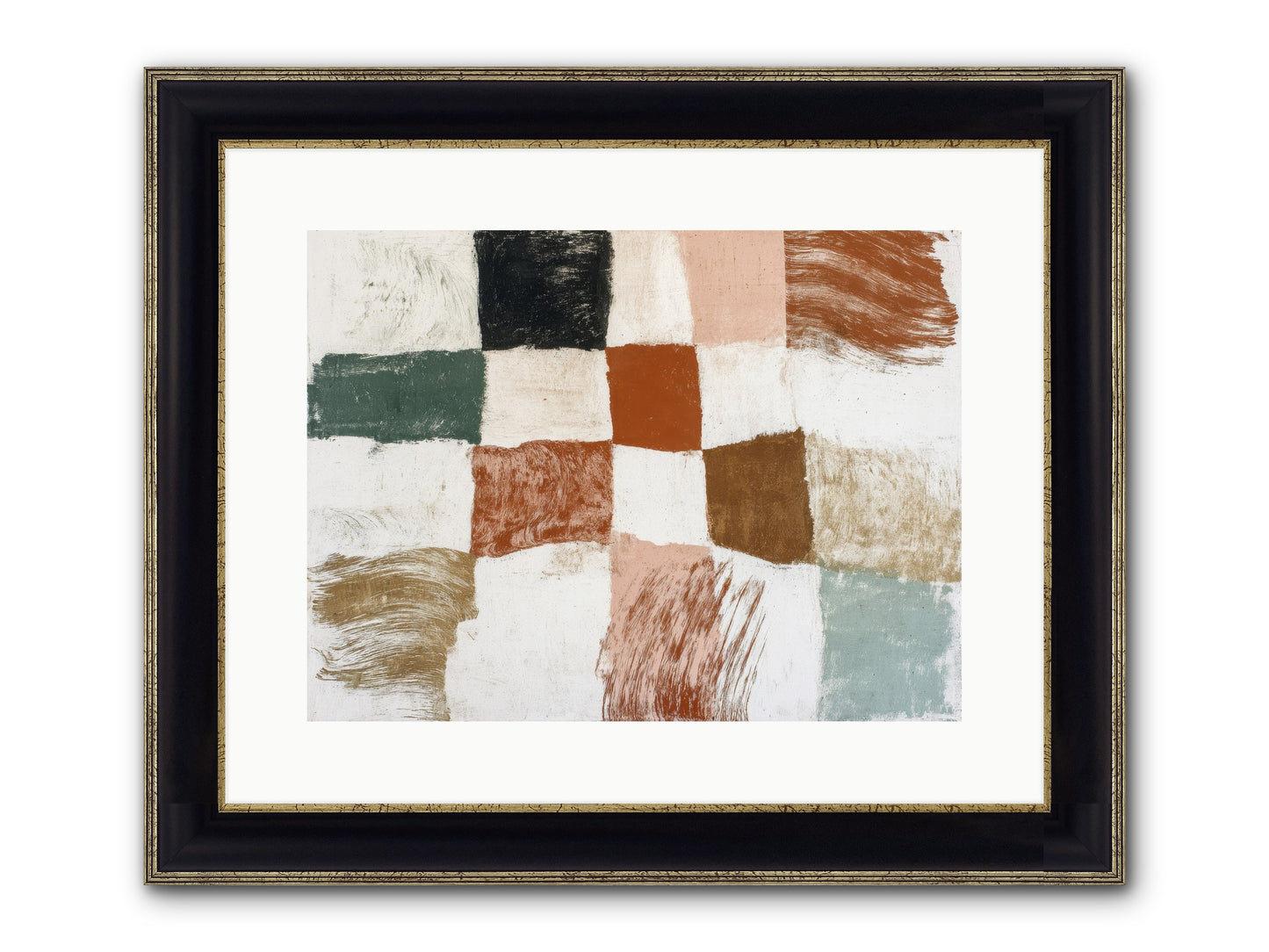 Field No.2 Framed Print - Black & Gold 16x12