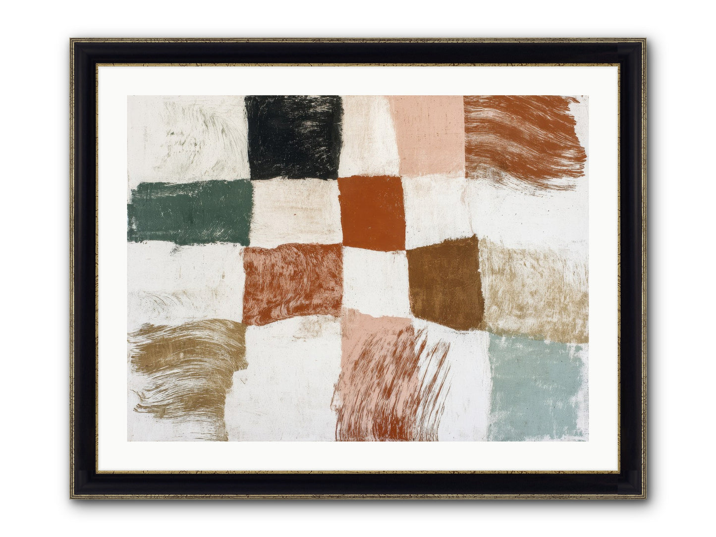 Field No.2 Framed Print - Black & Gold 32x24