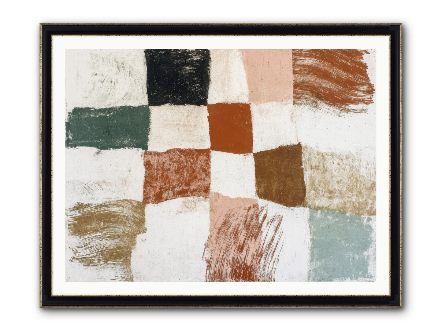 Field No.2 Framed Print - Black & Gold 48x36