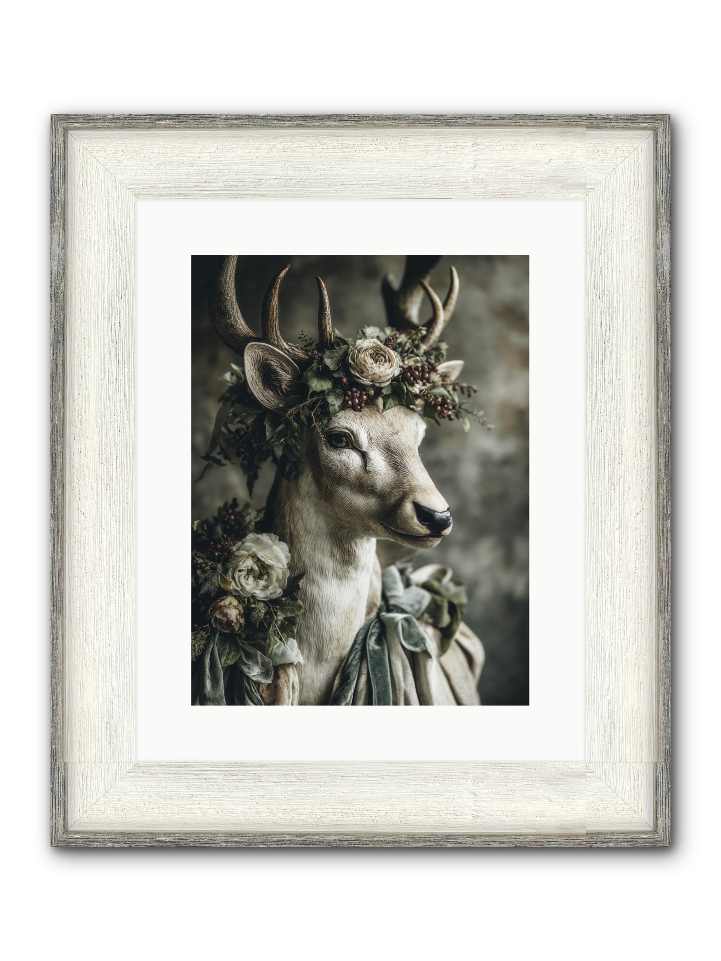 Field Of Gentle Framed Print - Driftwood White 12x16