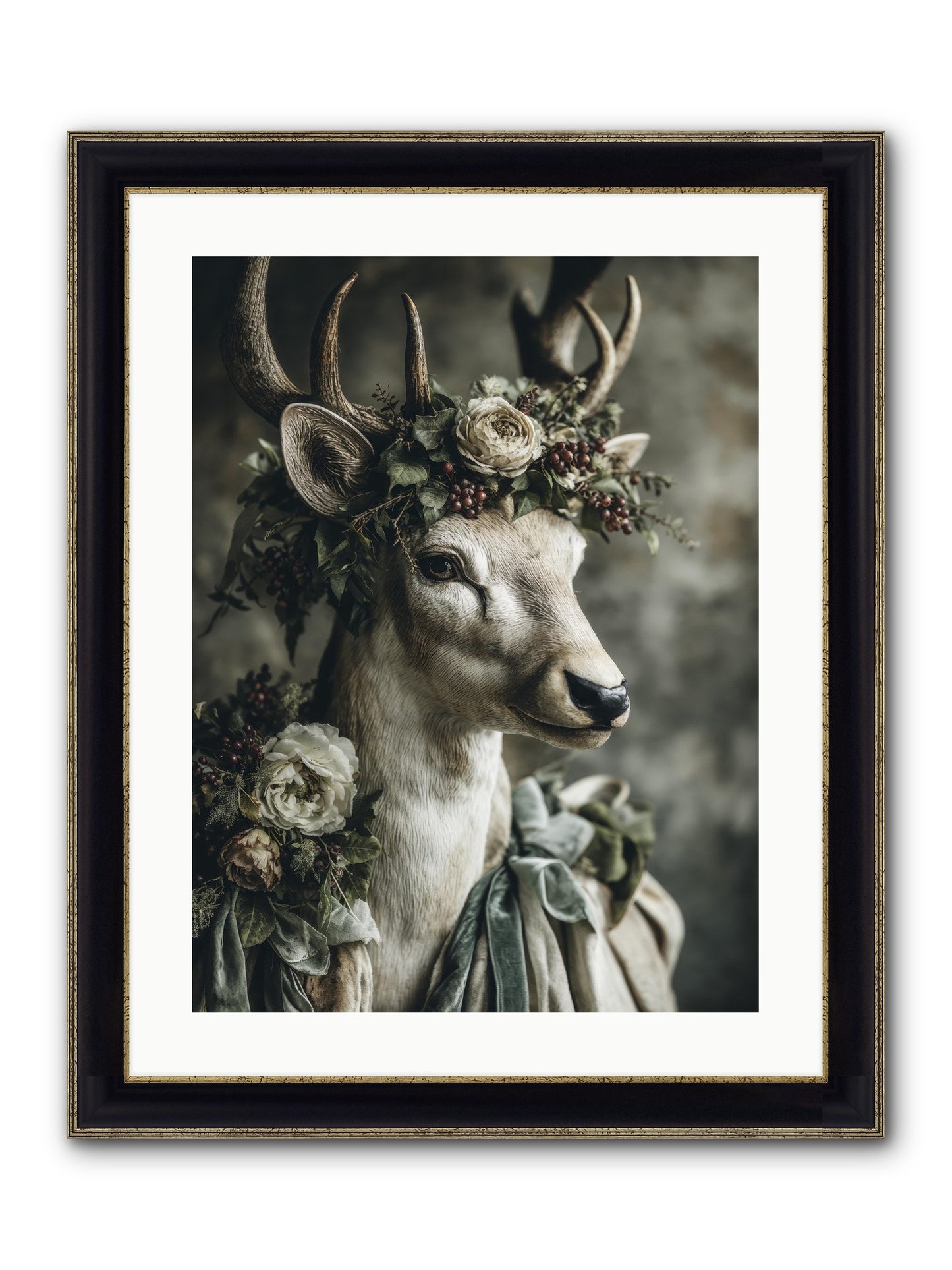 Field Of Gentle Framed Print - Black & Gold 18x24