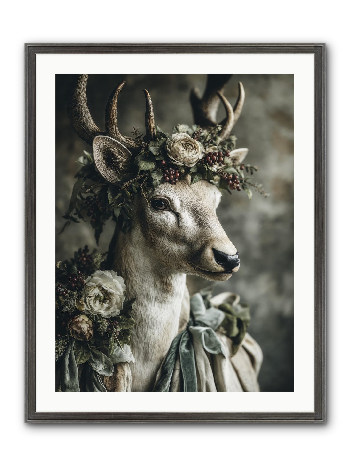 Field Of Gentle Framed Print - Slimwoods Black/Silver 24x32