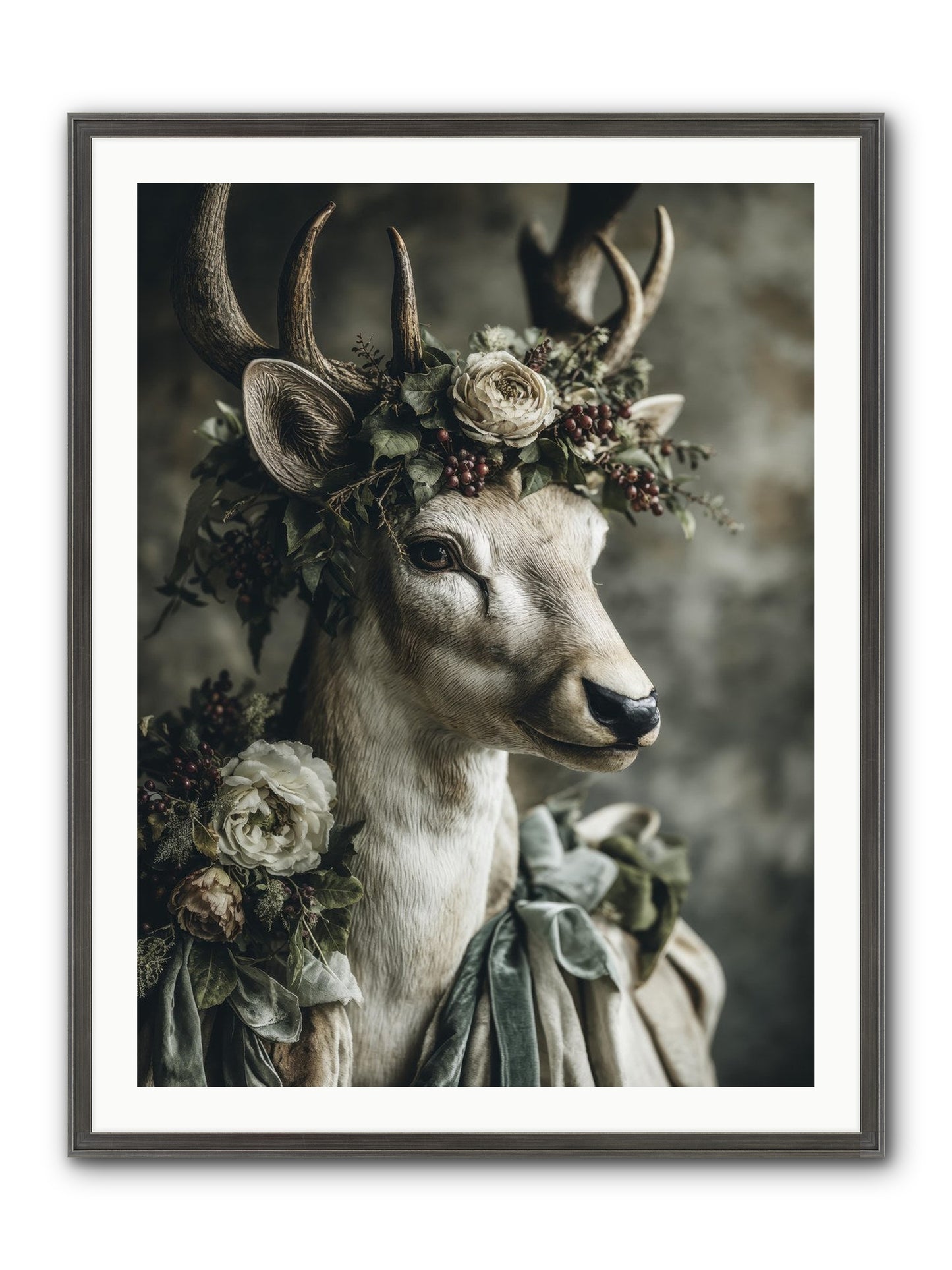 Field Of Gentle Framed Print - Slimwoods Black/Silver 30x40