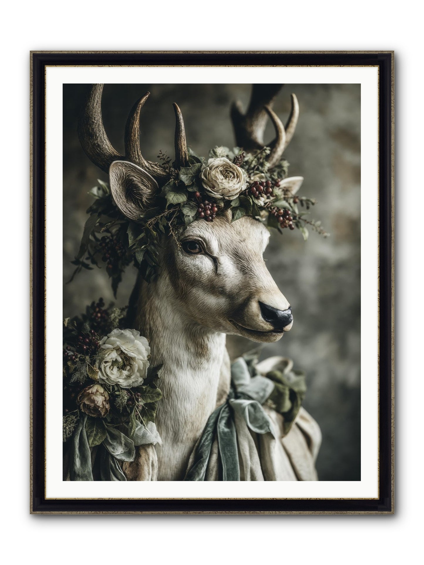 Field Of Gentle Framed Print - Black & Gold 36x48