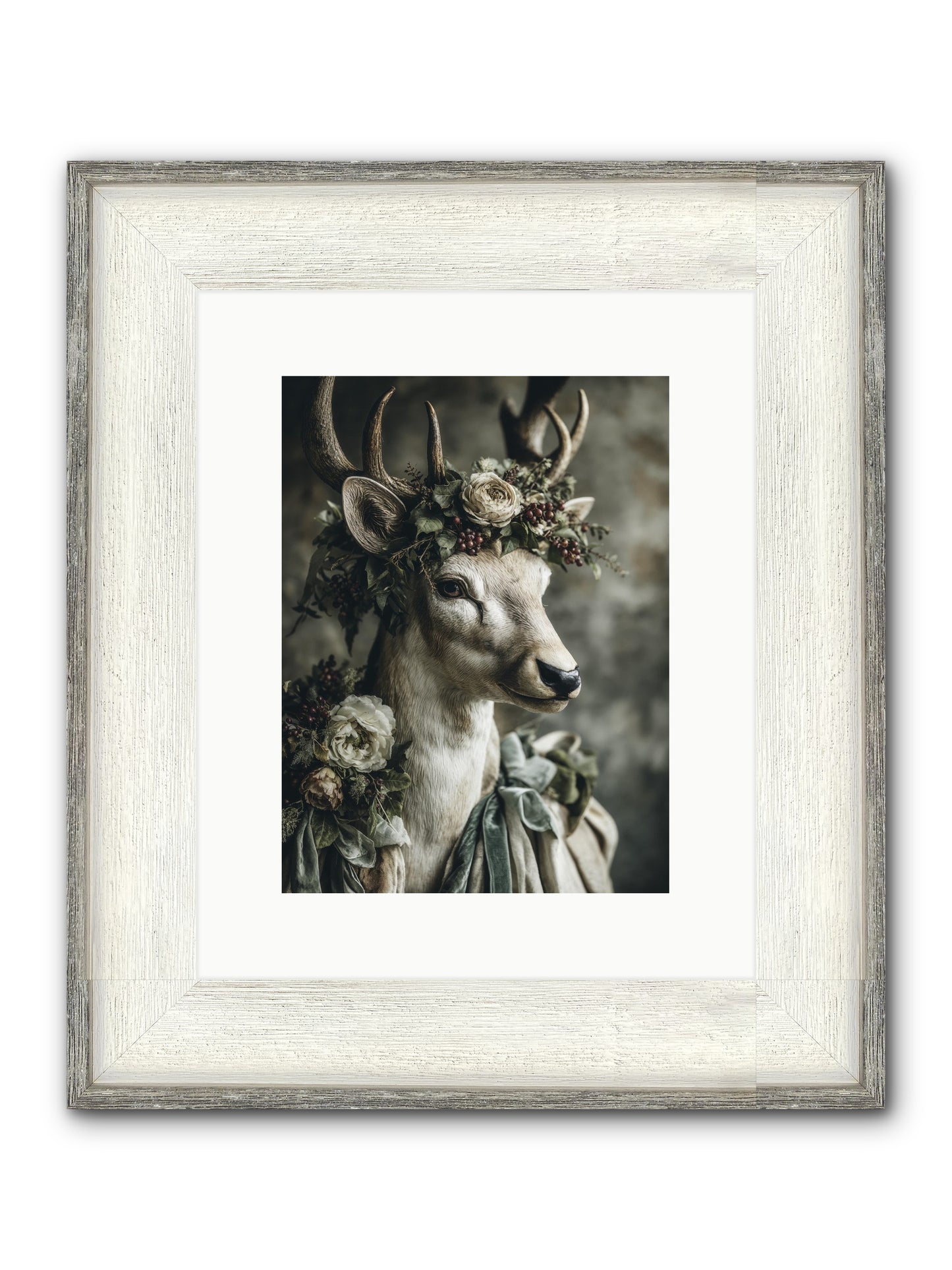Field Of Gentle Framed Print - Driftwood White 9x12