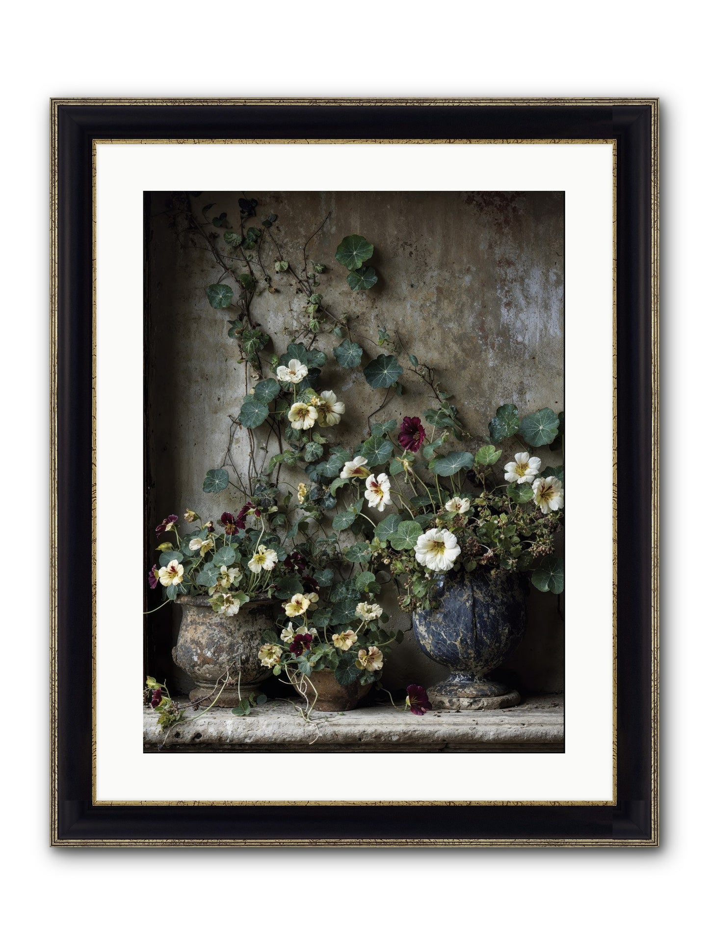 Field To Heart Framed Print - Black & Gold 18x24