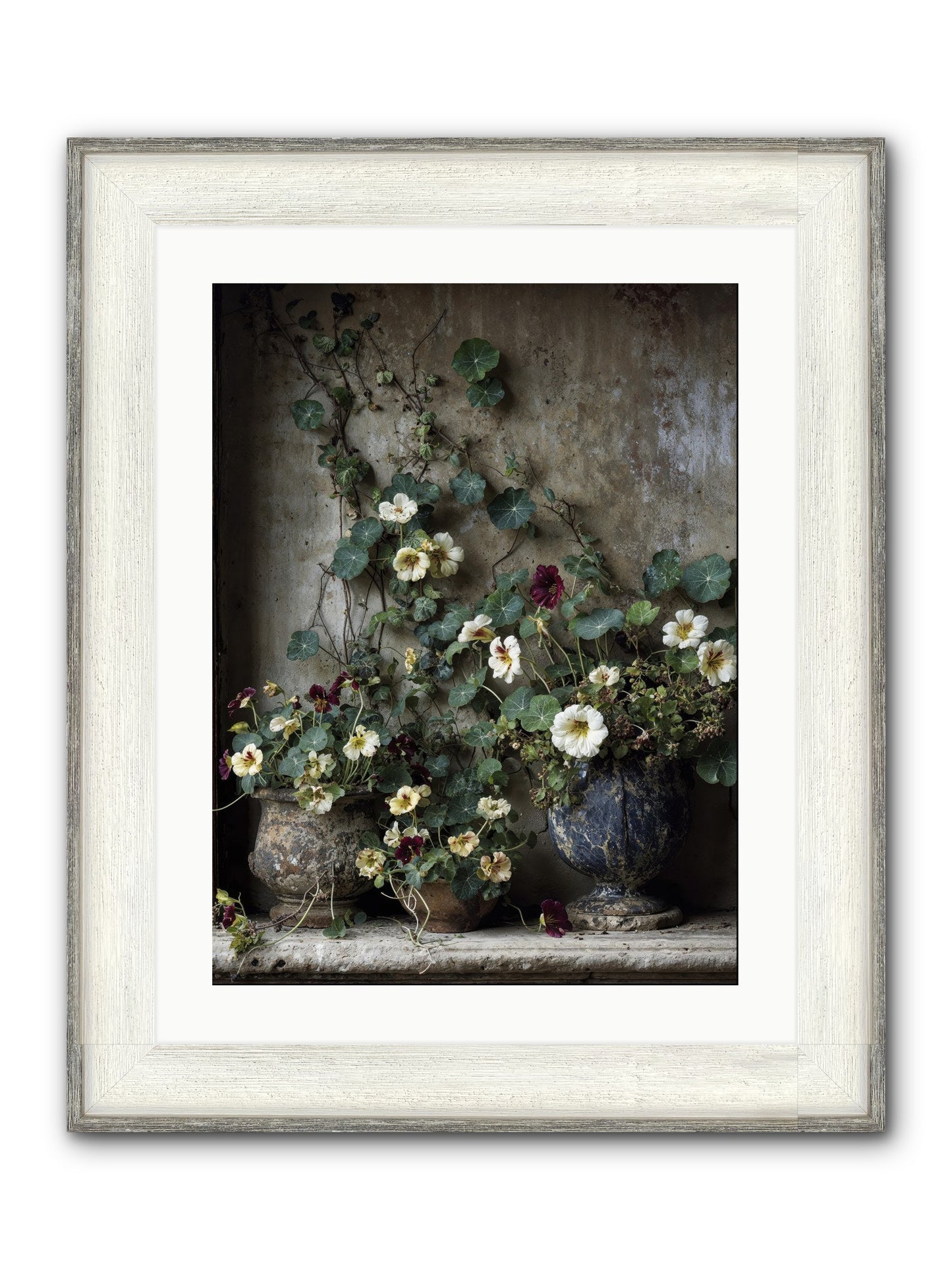 Field To Heart Framed Print - Driftwood White 18x24