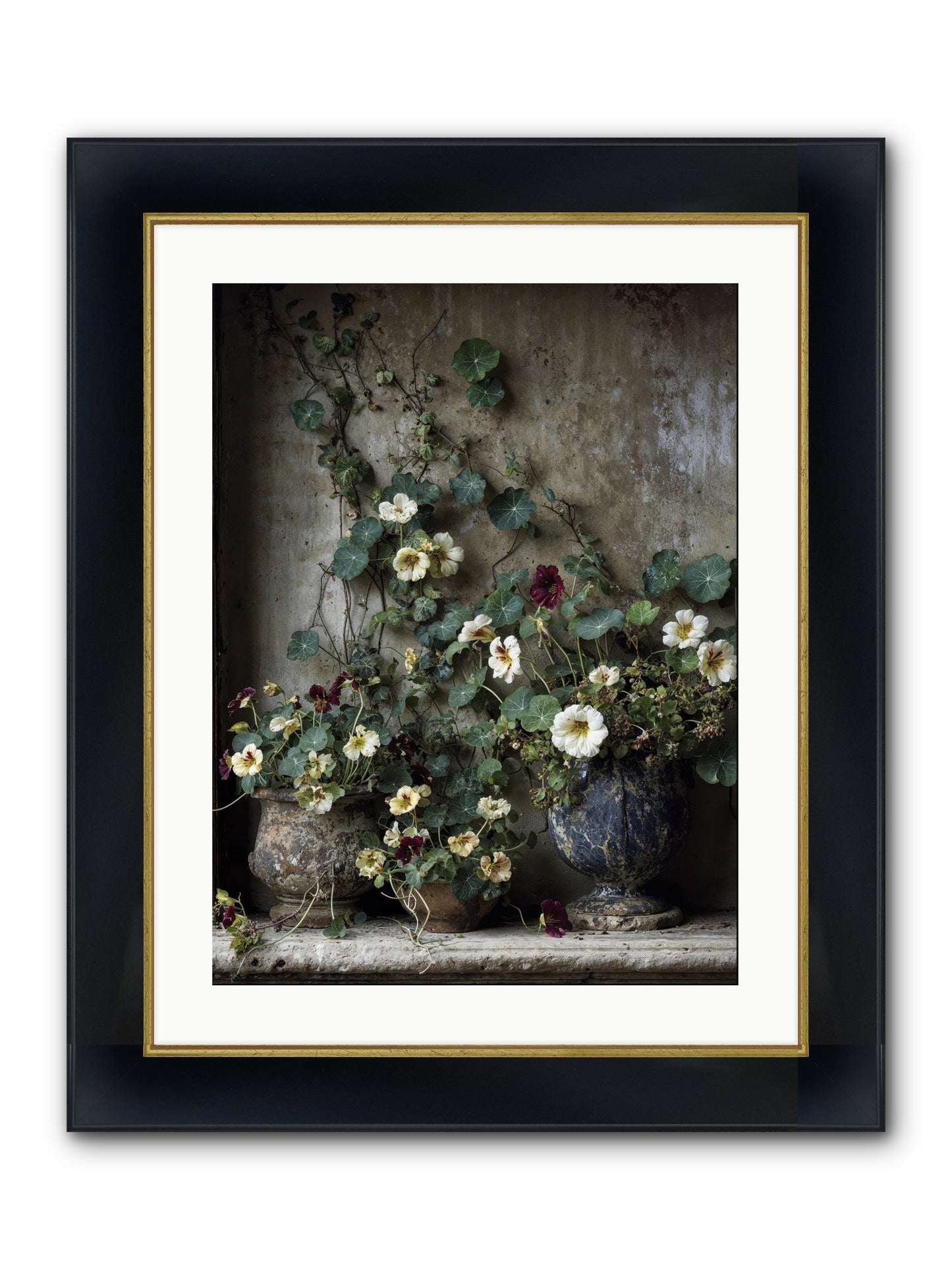 Field To Heart Framed Print - Wide Black w/Gold 18x24
