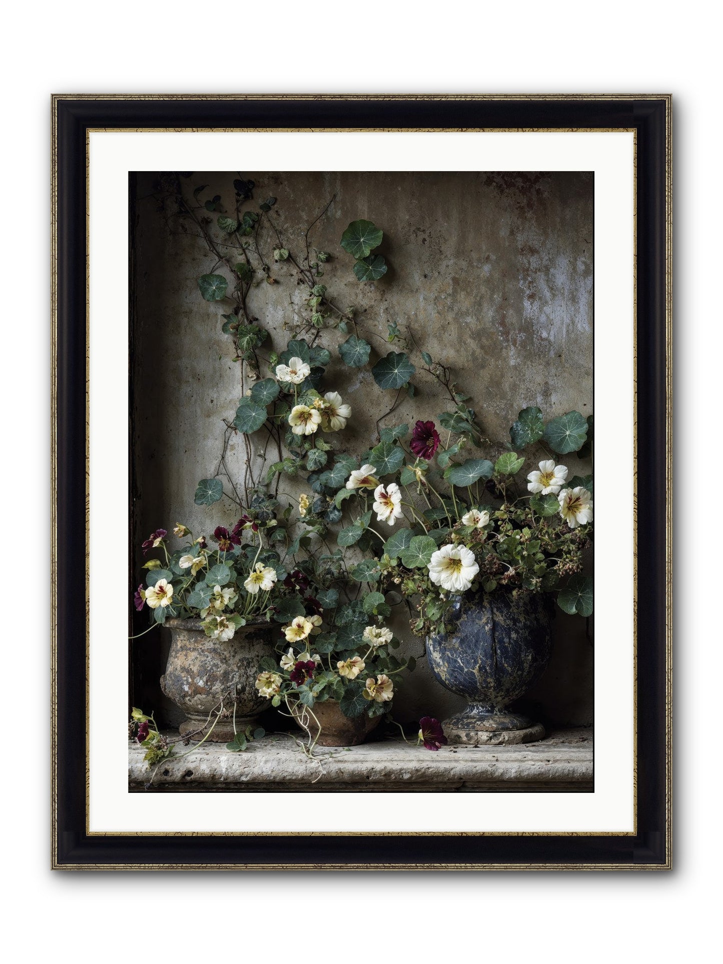 Field To Heart Framed Print - Black & Gold 24x32
