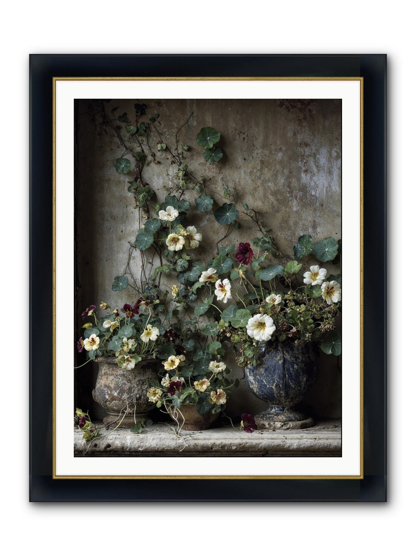 Field To Heart Framed Print - Wide Black w/Gold 30x40