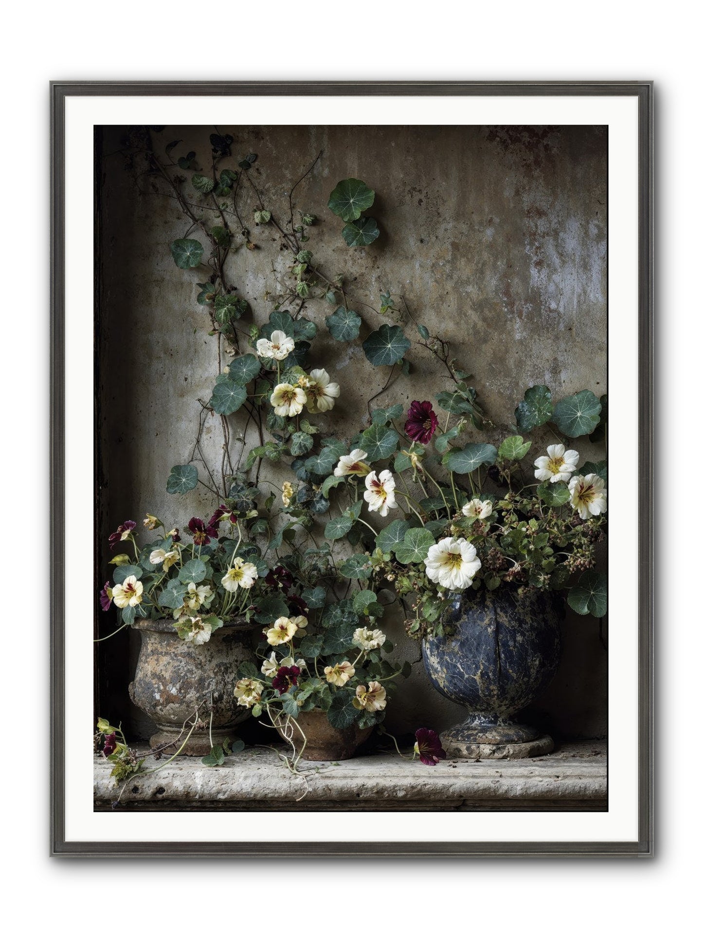 Field To Heart Framed Print - Slimwoods Black/Silver 36x48