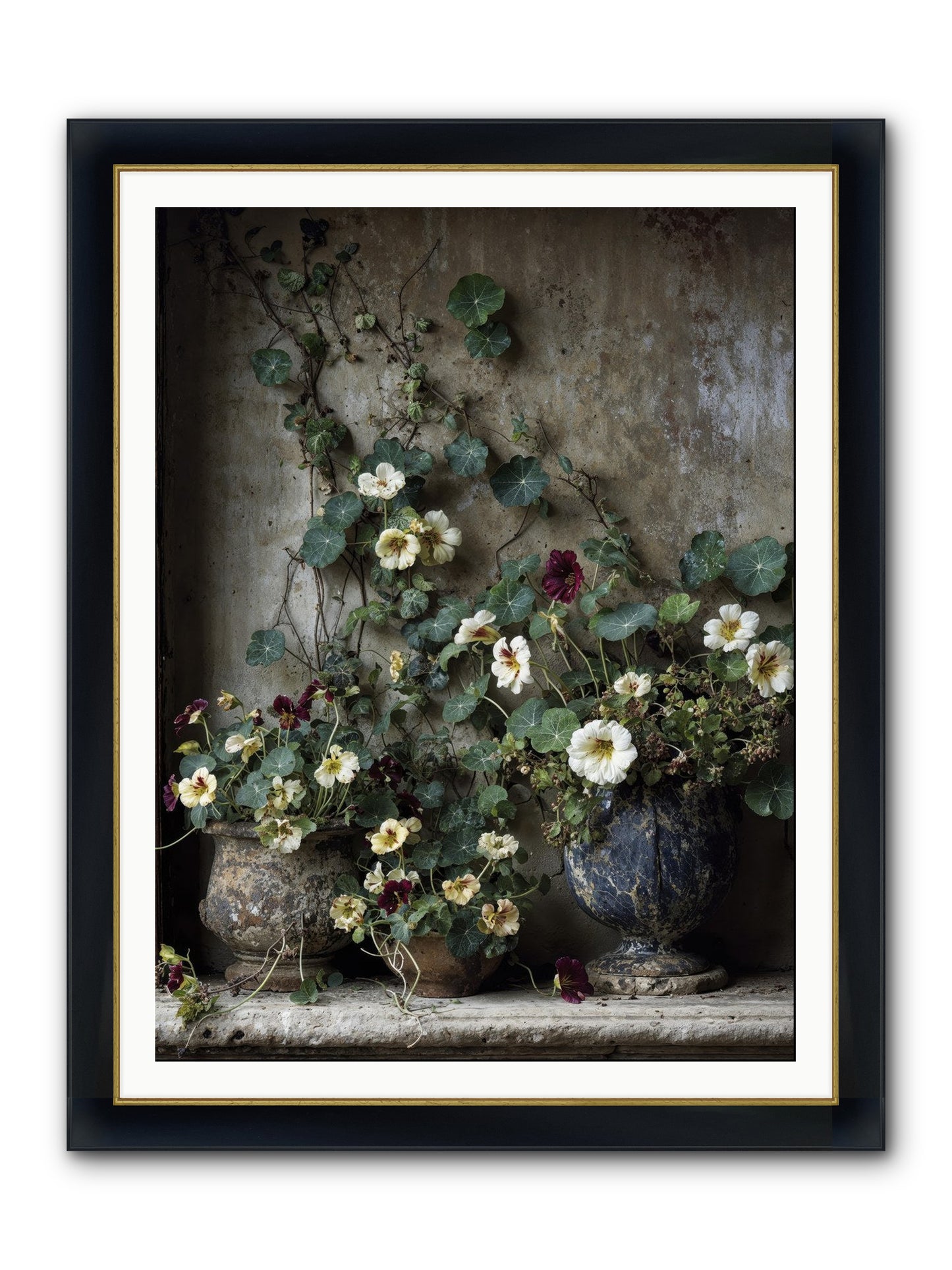 Field To Heart Framed Print - Wide Black w/Gold 36x48