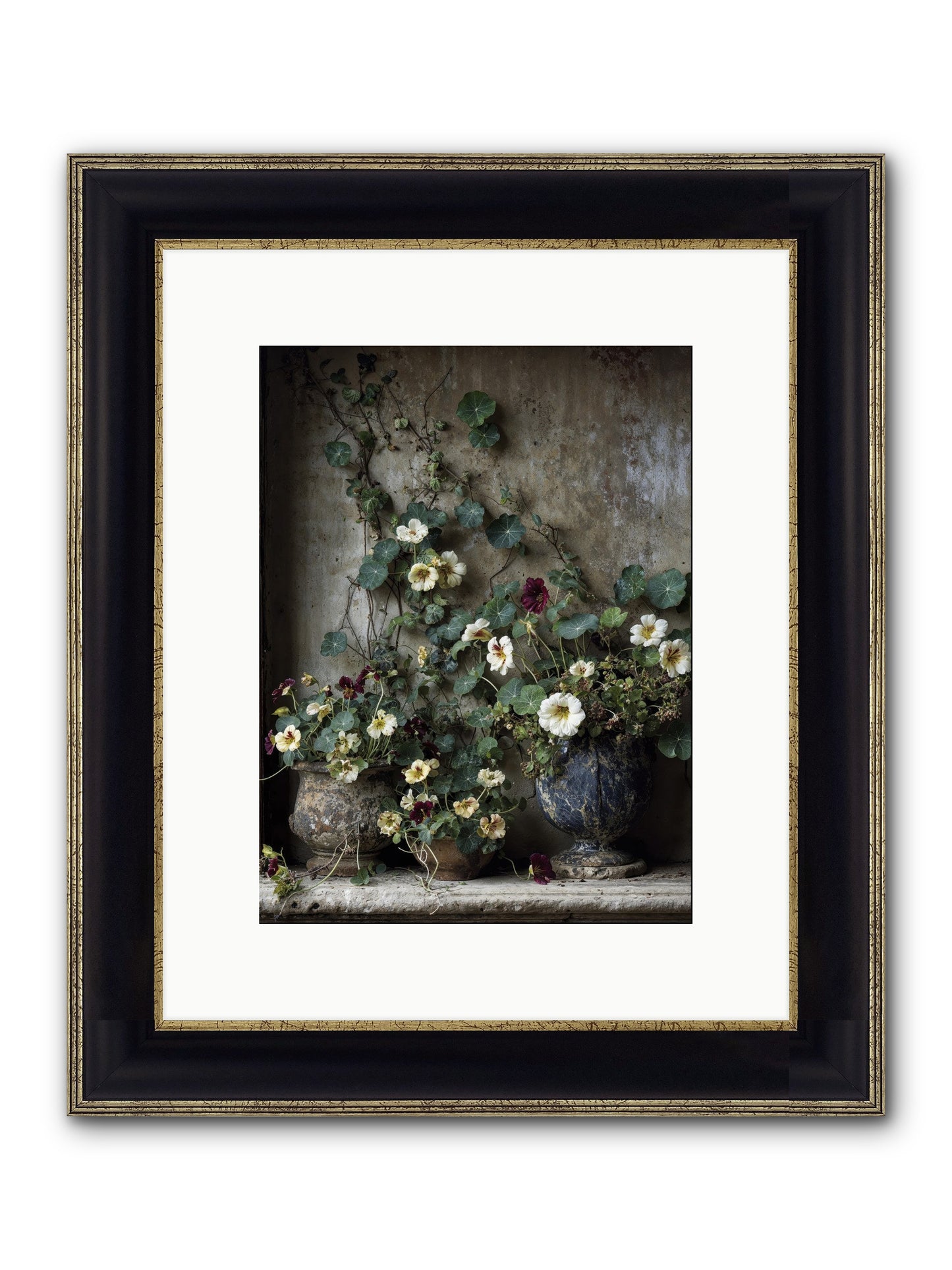 Field To Heart Framed Print - Black & Gold 9x12