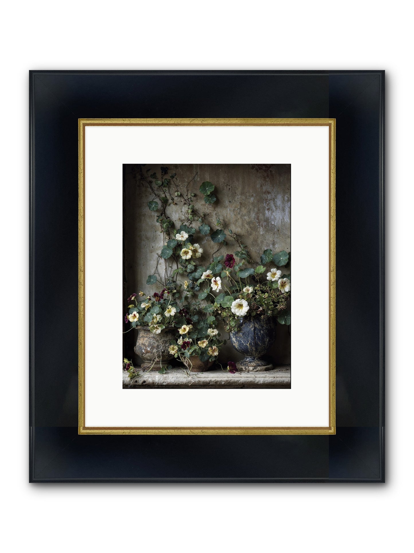 Field To Heart Framed Print - Wide Black w/Gold 9x12