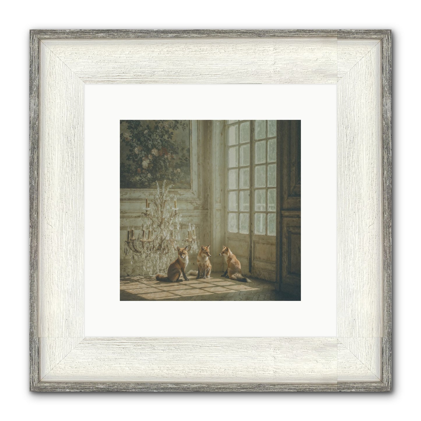 Fieldhouse Morning Framed Print - Driftwood White 10x10