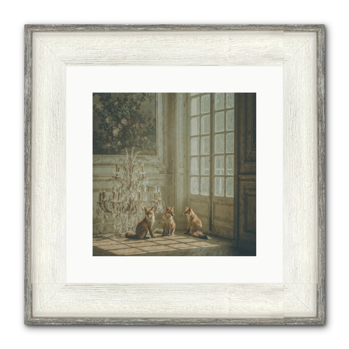 Fieldhouse Morning Framed Print - Driftwood White 12x12