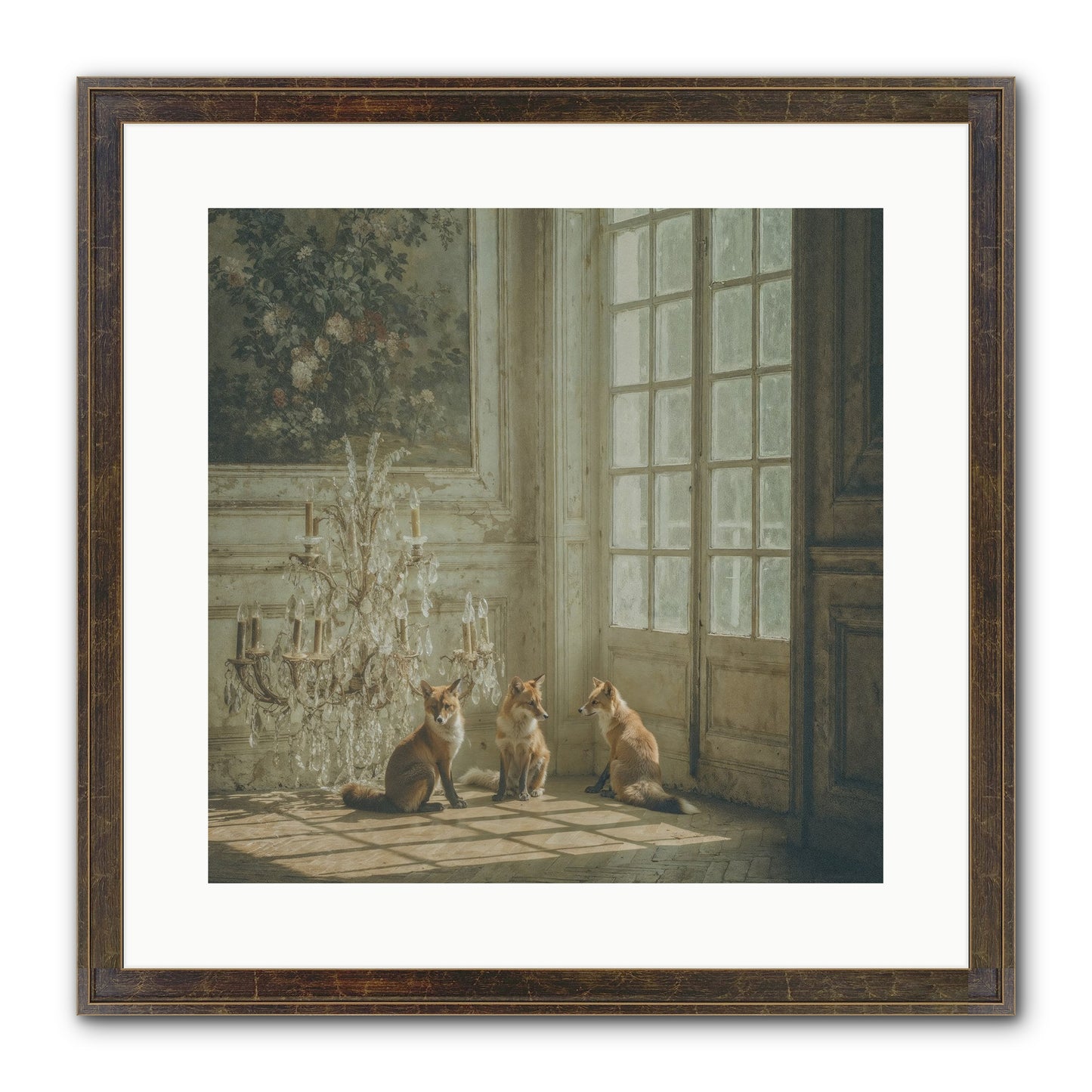 Fieldhouse Morning Framed Print - Slimwoods Black/Gold 16x16