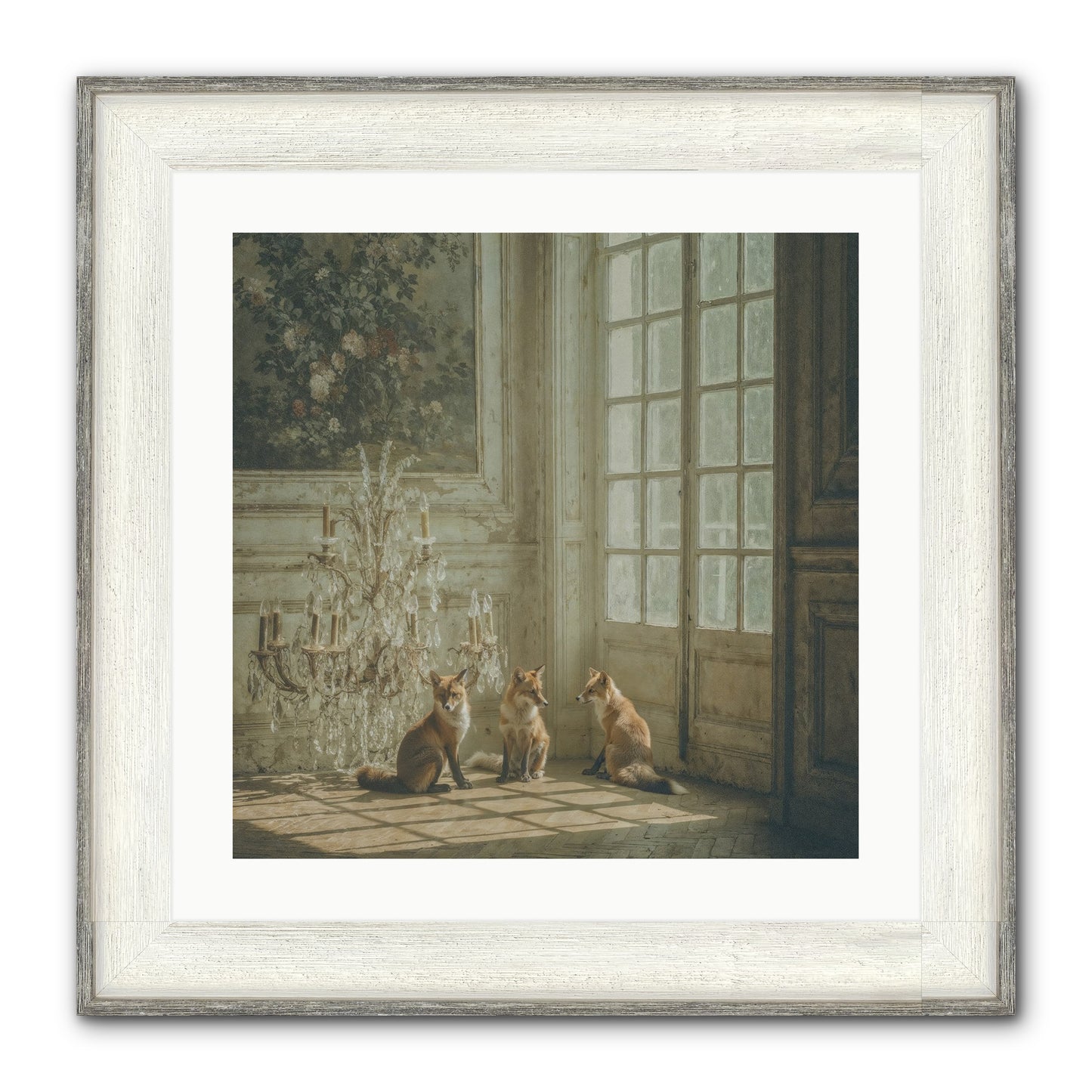 Fieldhouse Morning Framed Print - Driftwood White 20x20