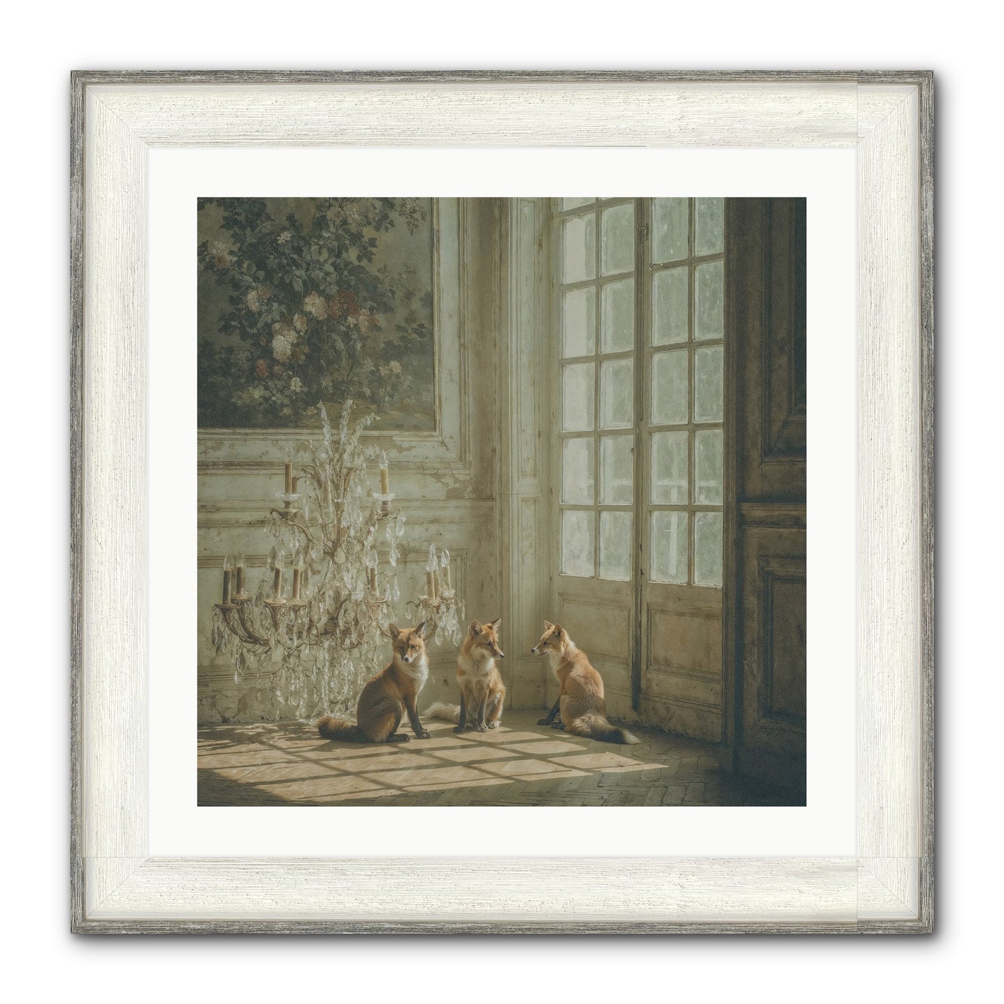Fieldhouse Morning Framed Print - Driftwood White 24x24