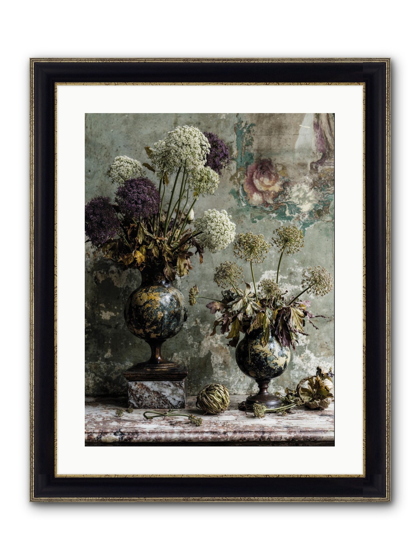 Fieldpicked Framed Print - Black & Gold 18x24