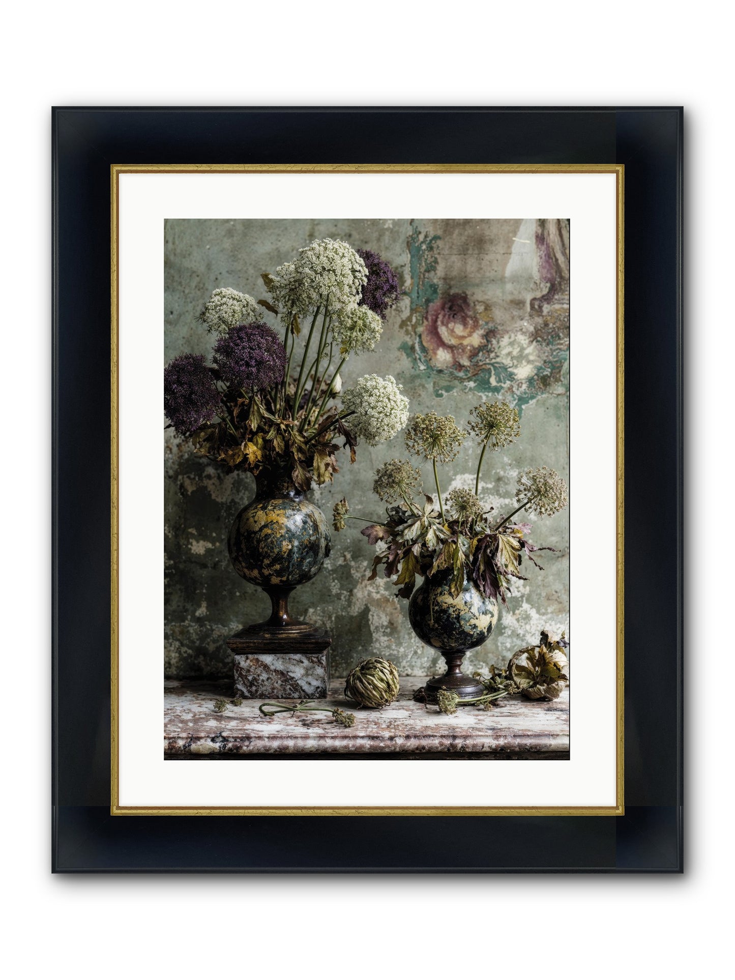 Fieldpicked Framed Print - Wide Black w/Gold 18x24